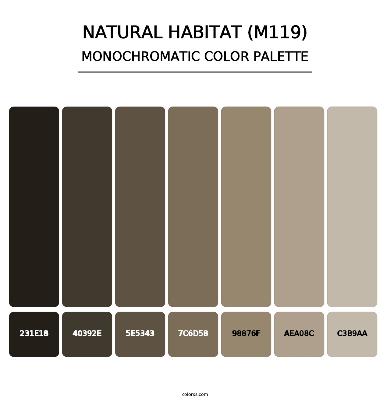 Natural Habitat (M119) - Monochromatic Color Palette