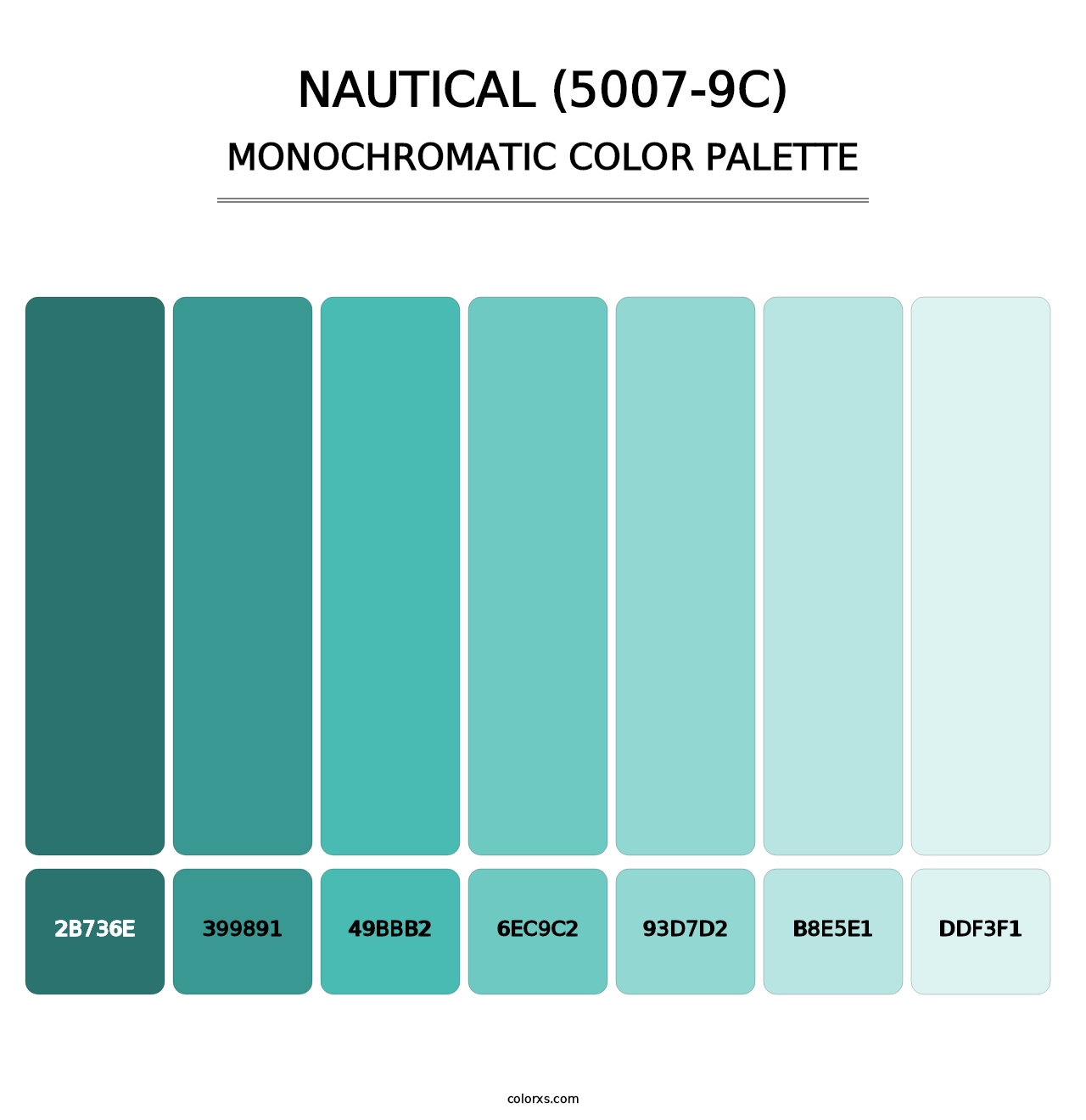 Nautical (5007-9C) - Monochromatic Color Palette