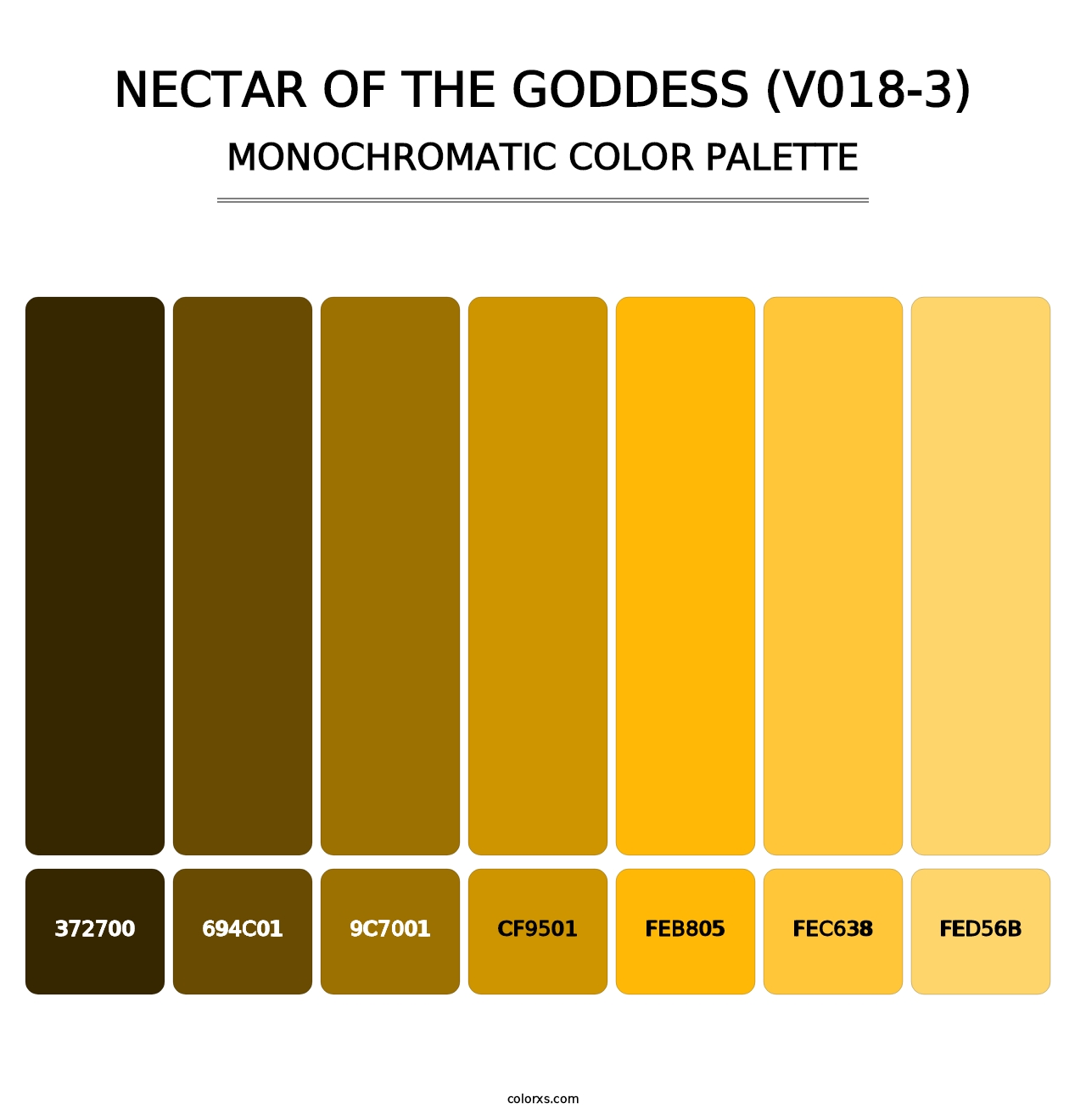 Nectar of the Goddess (V018-3) - Monochromatic Color Palette