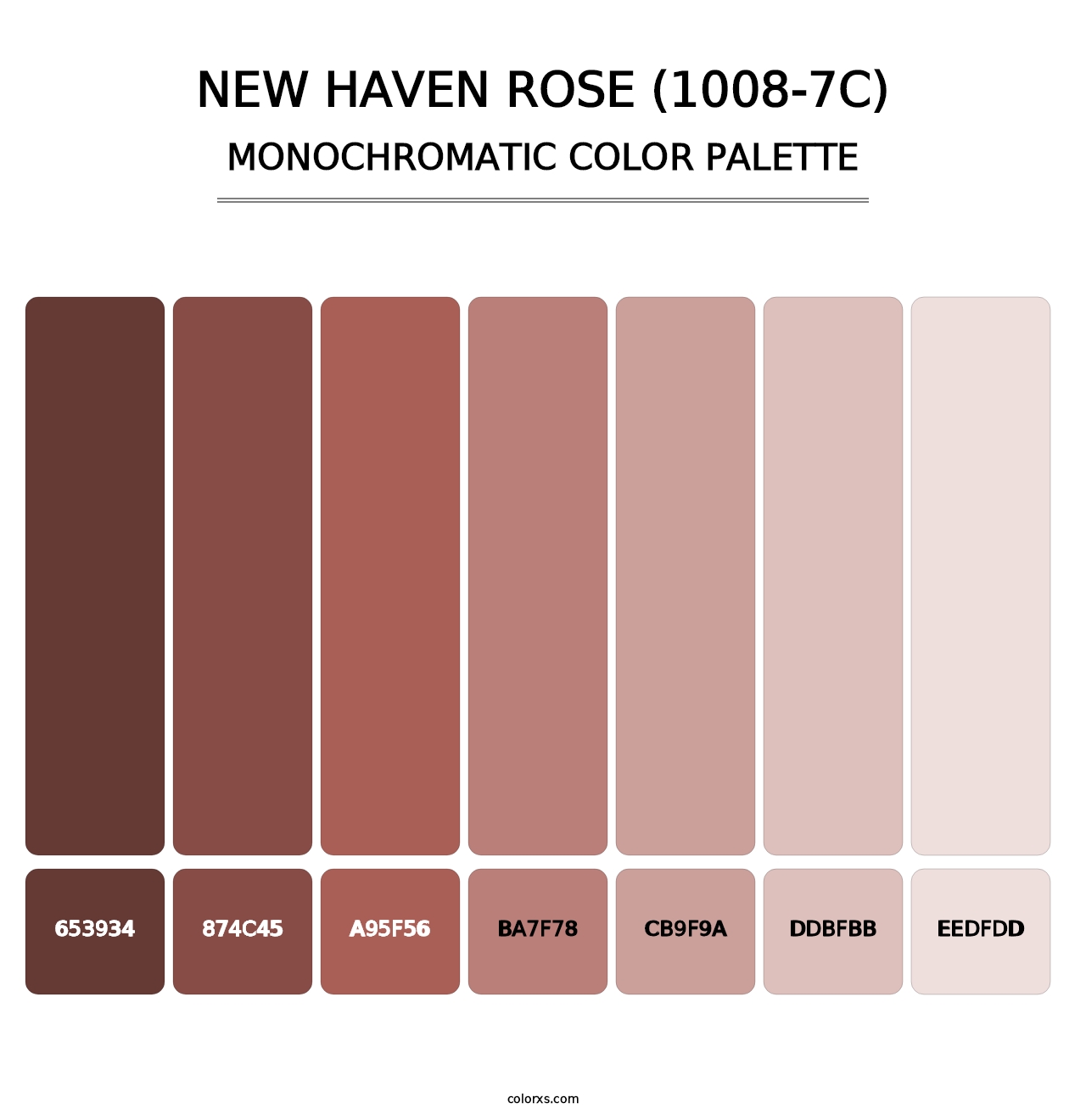 New Haven Rose (1008-7C) - Monochromatic Color Palette