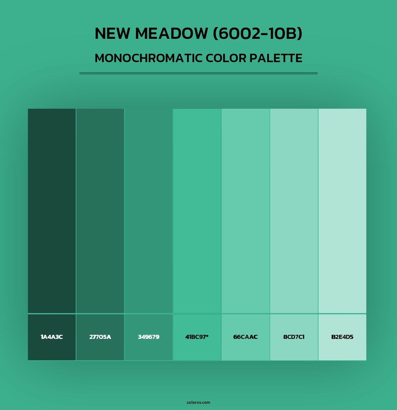 New Meadow (6002-10B) - Monochromatic Color Palette