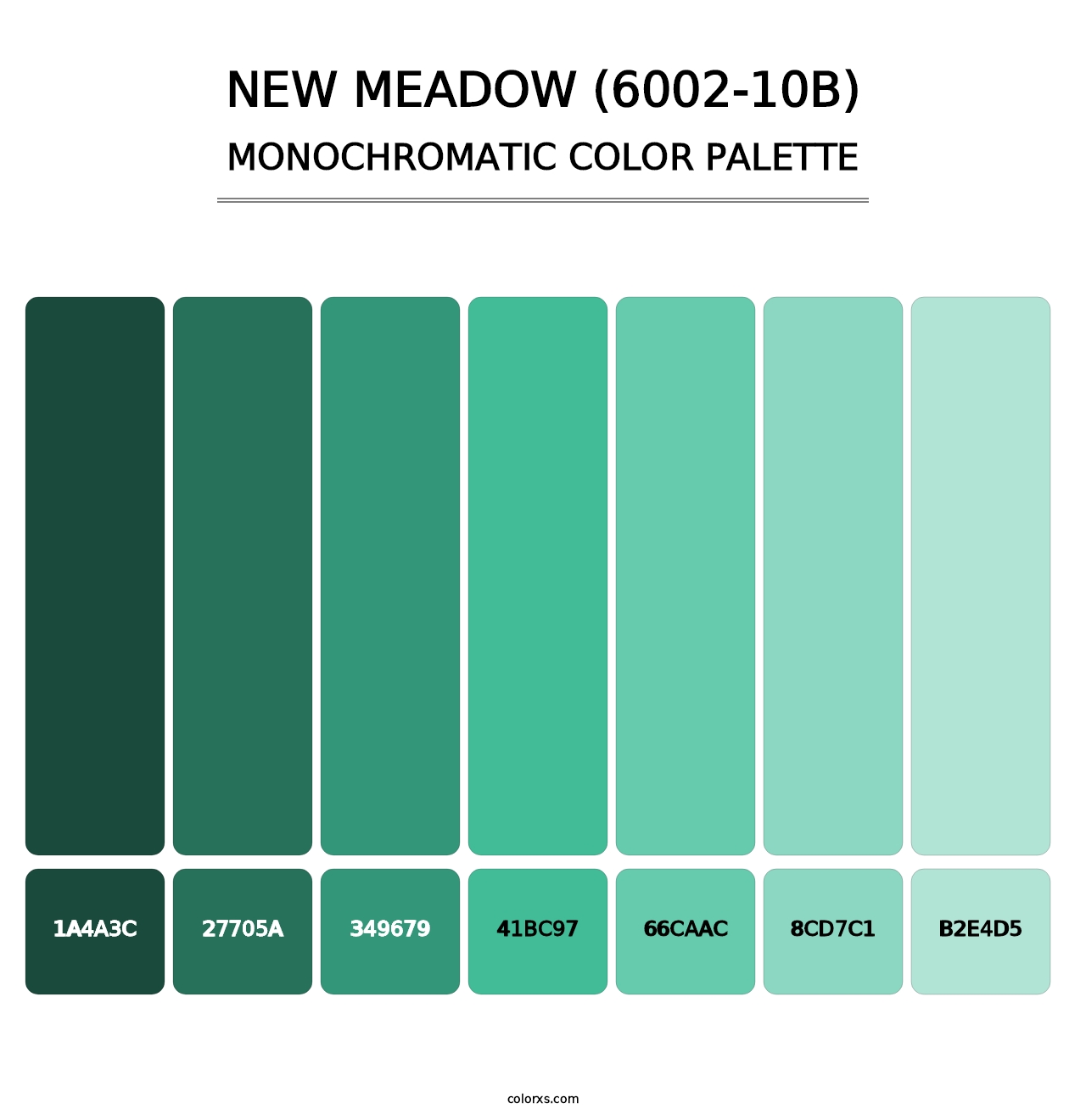 New Meadow (6002-10B) - Monochromatic Color Palette