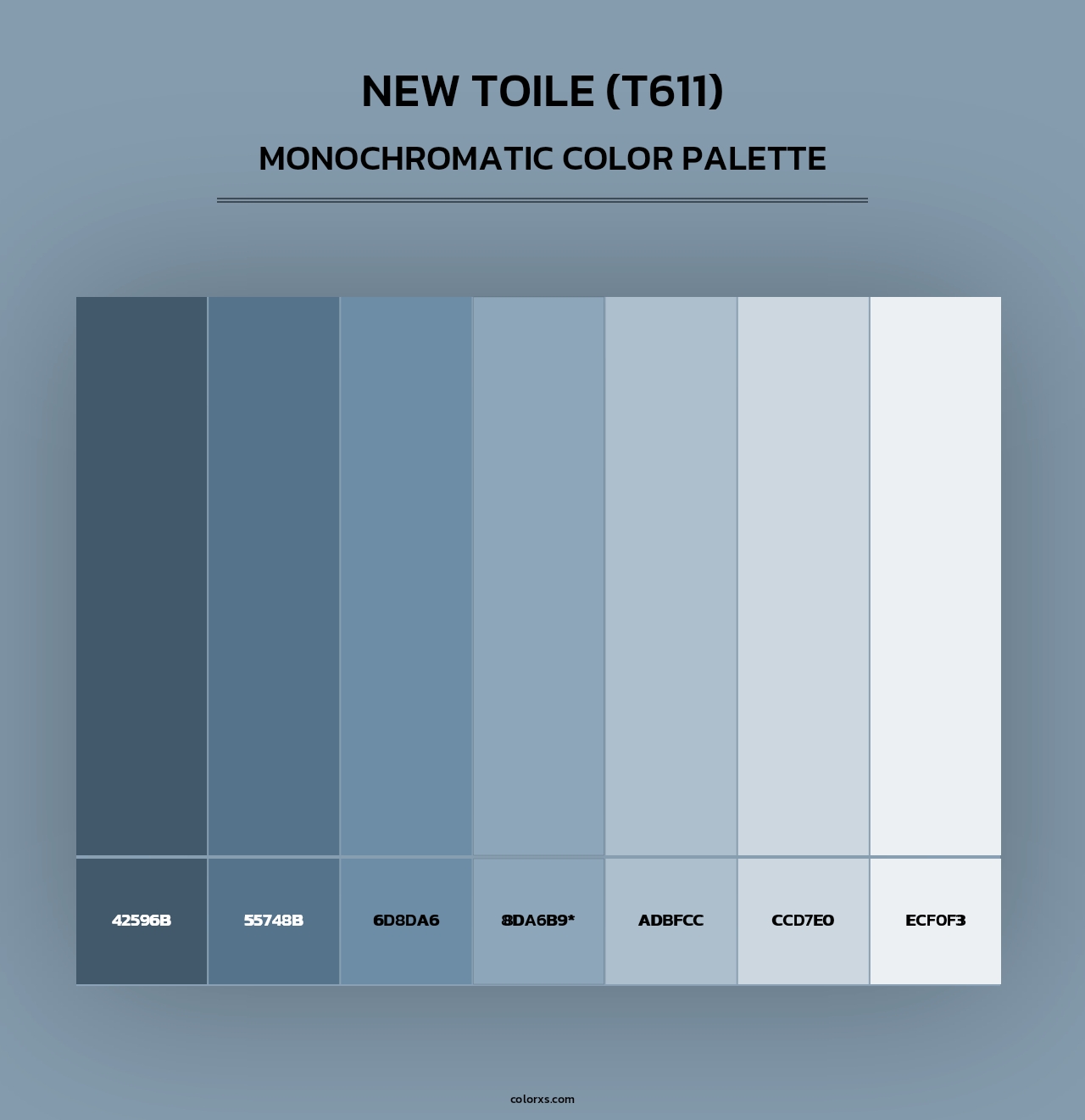 New Toile (T611) - Monochromatic Color Palette