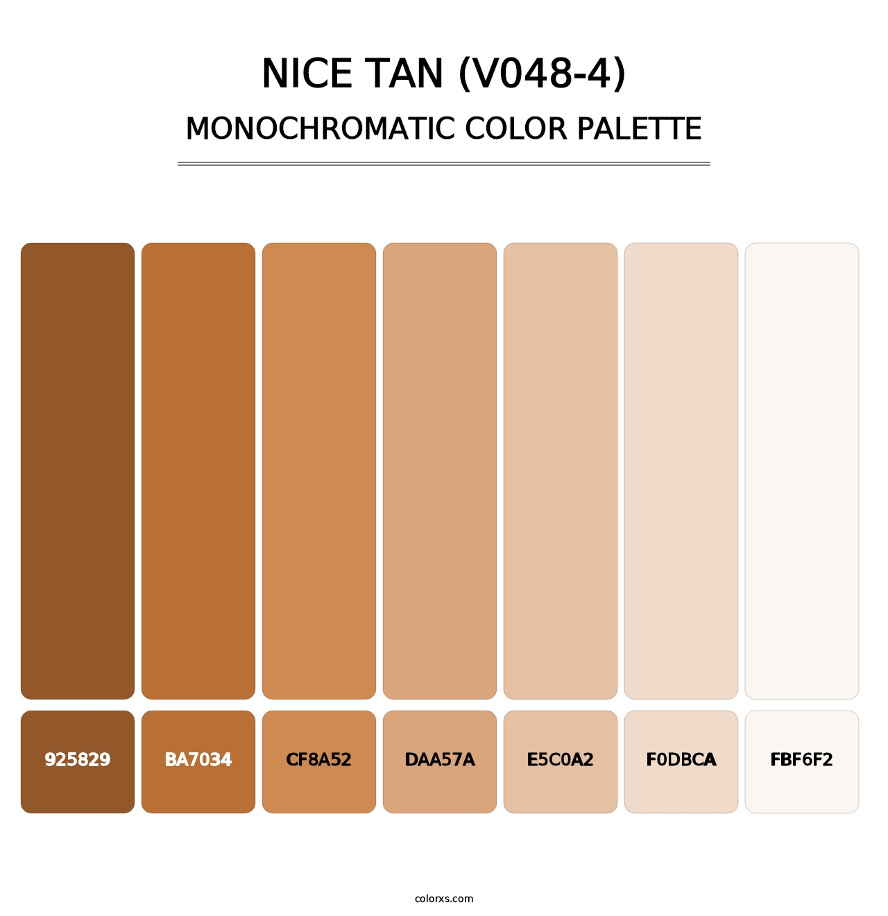 Nice Tan (V048-4) - Monochromatic Color Palette
