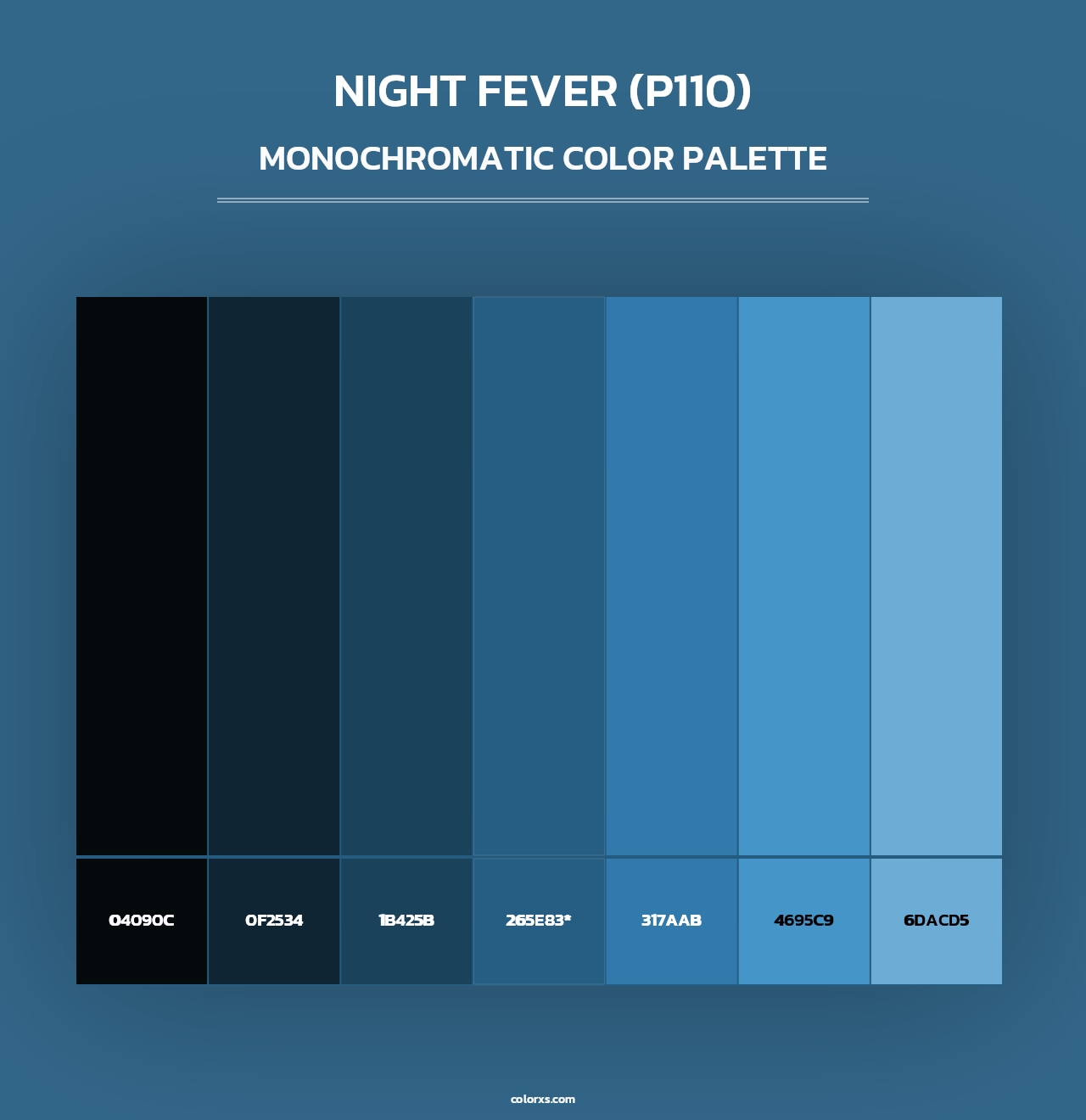 Night Fever (P110) - Monochromatic Color Palette
