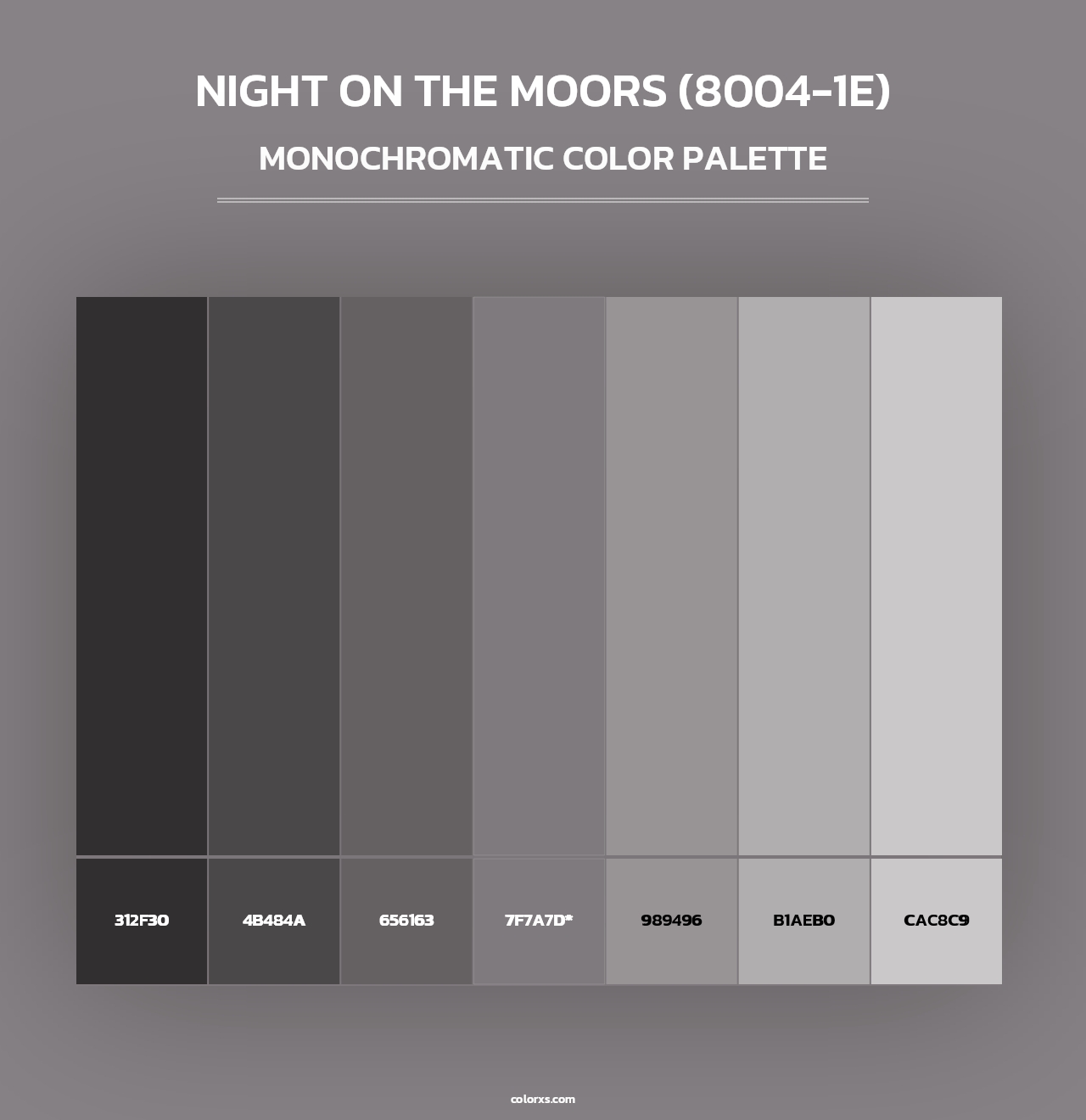 Night on the Moors (8004-1E) - Monochromatic Color Palette