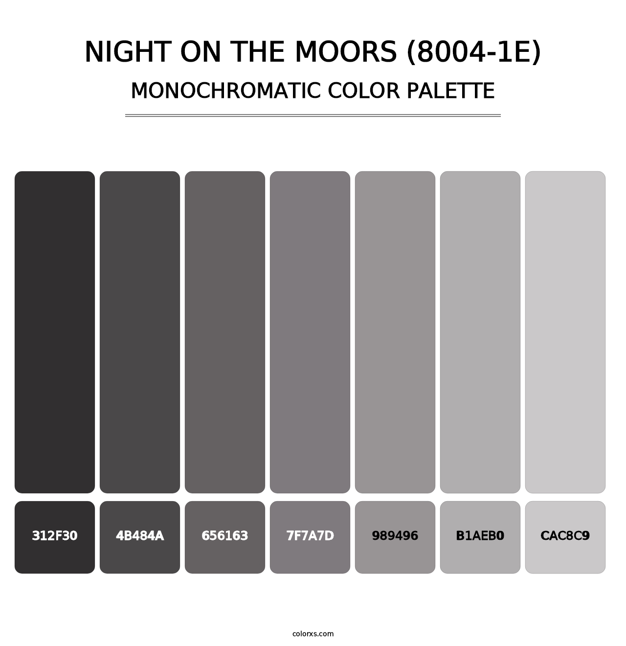Night on the Moors (8004-1E) - Monochromatic Color Palette