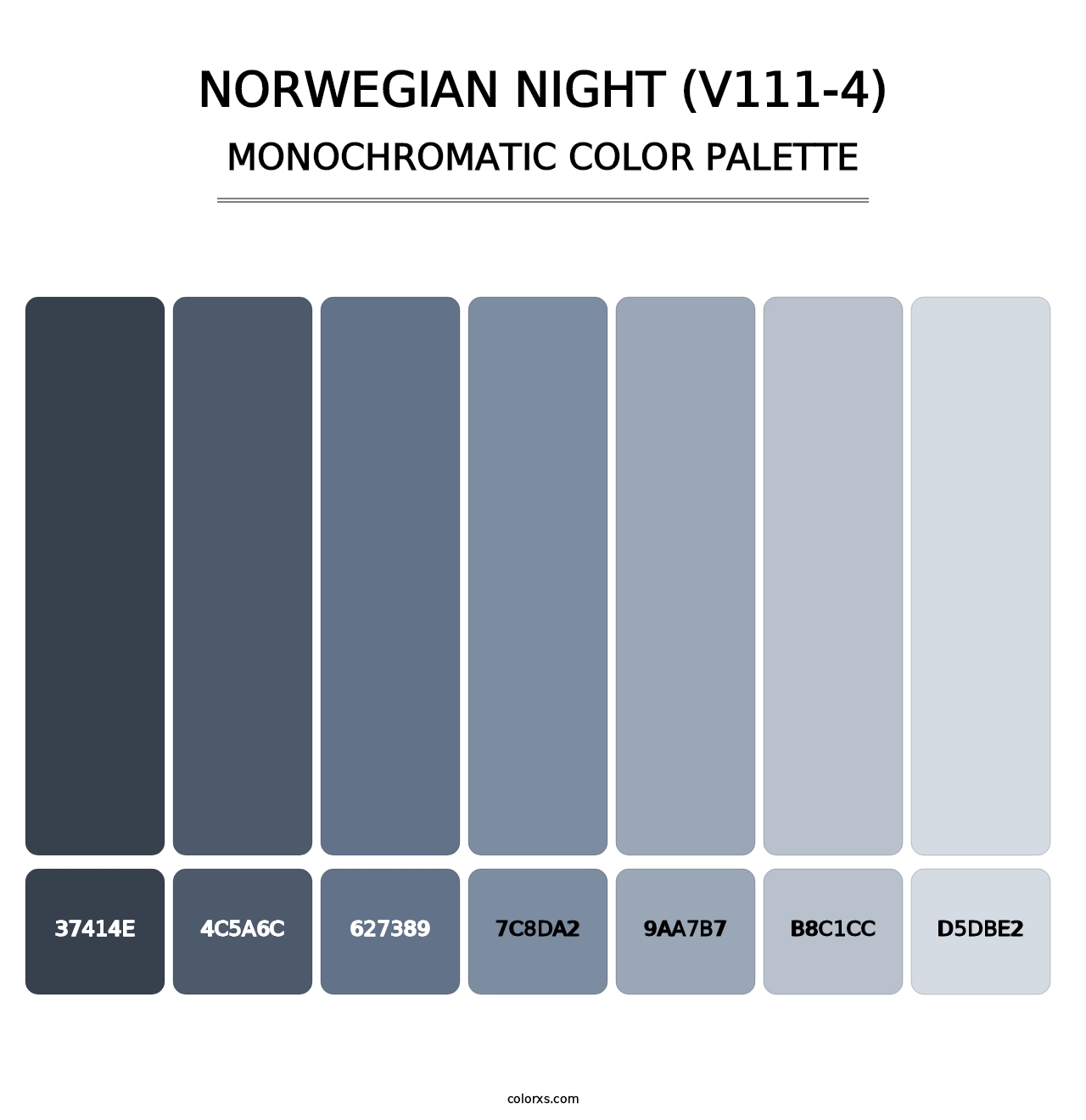 Norwegian Night (V111-4) - Monochromatic Color Palette