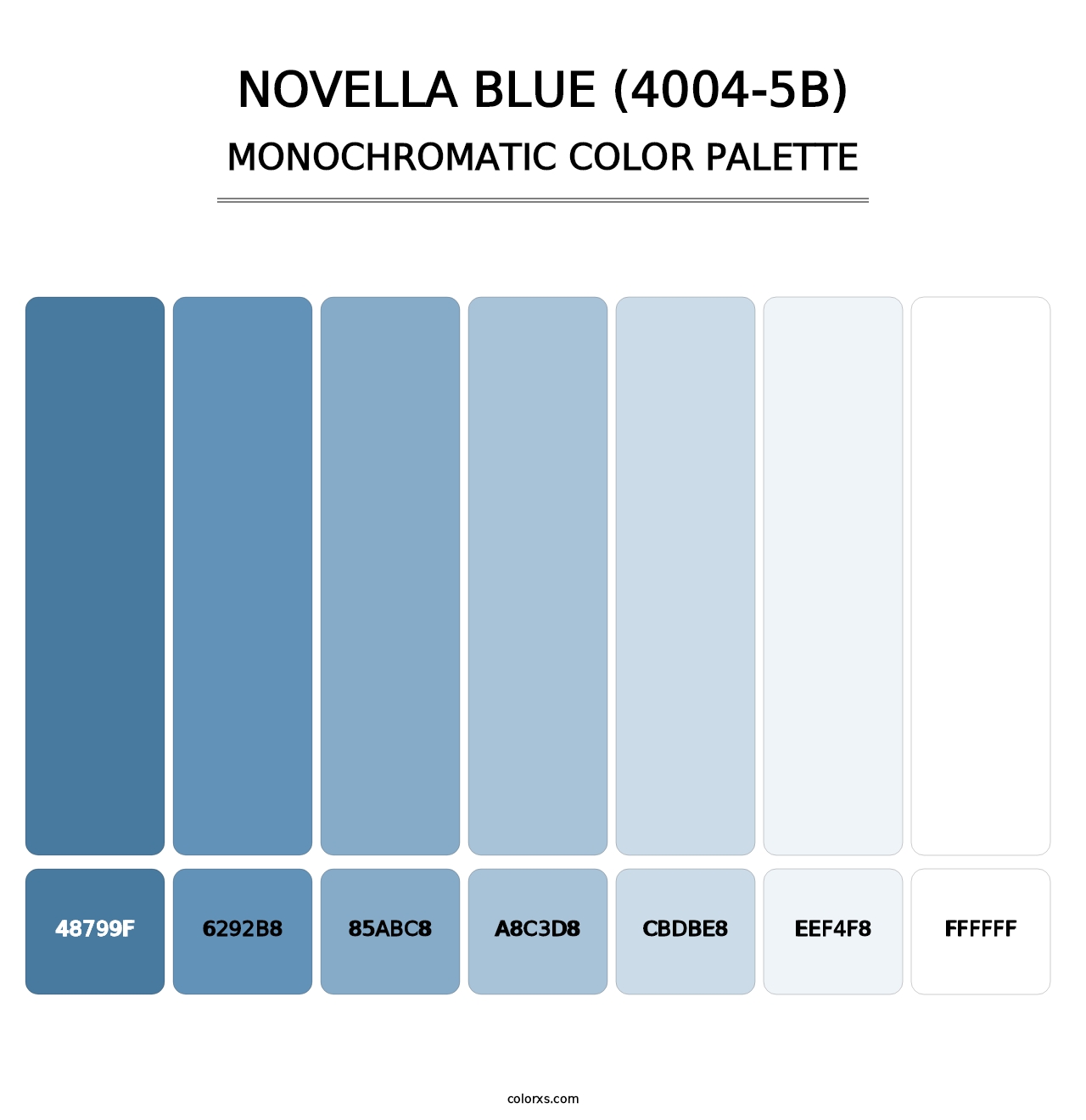 Novella Blue (4004-5B) - Monochromatic Color Palette