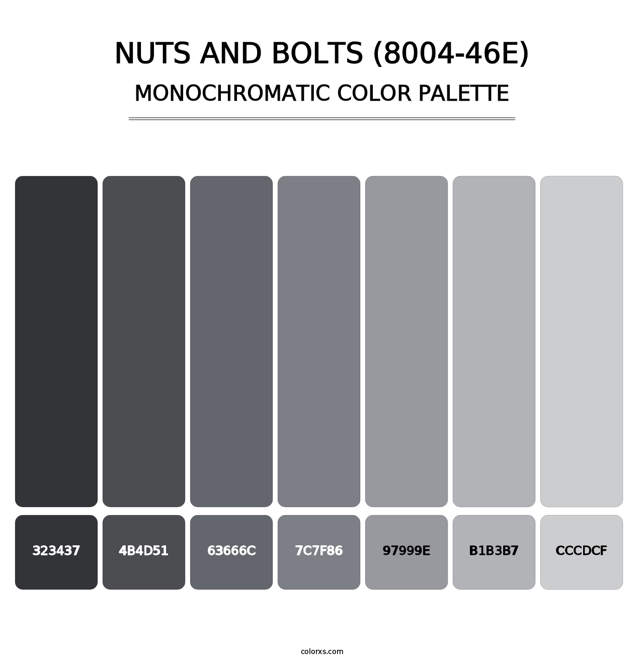 Nuts and Bolts (8004-46E) - Monochromatic Color Palette