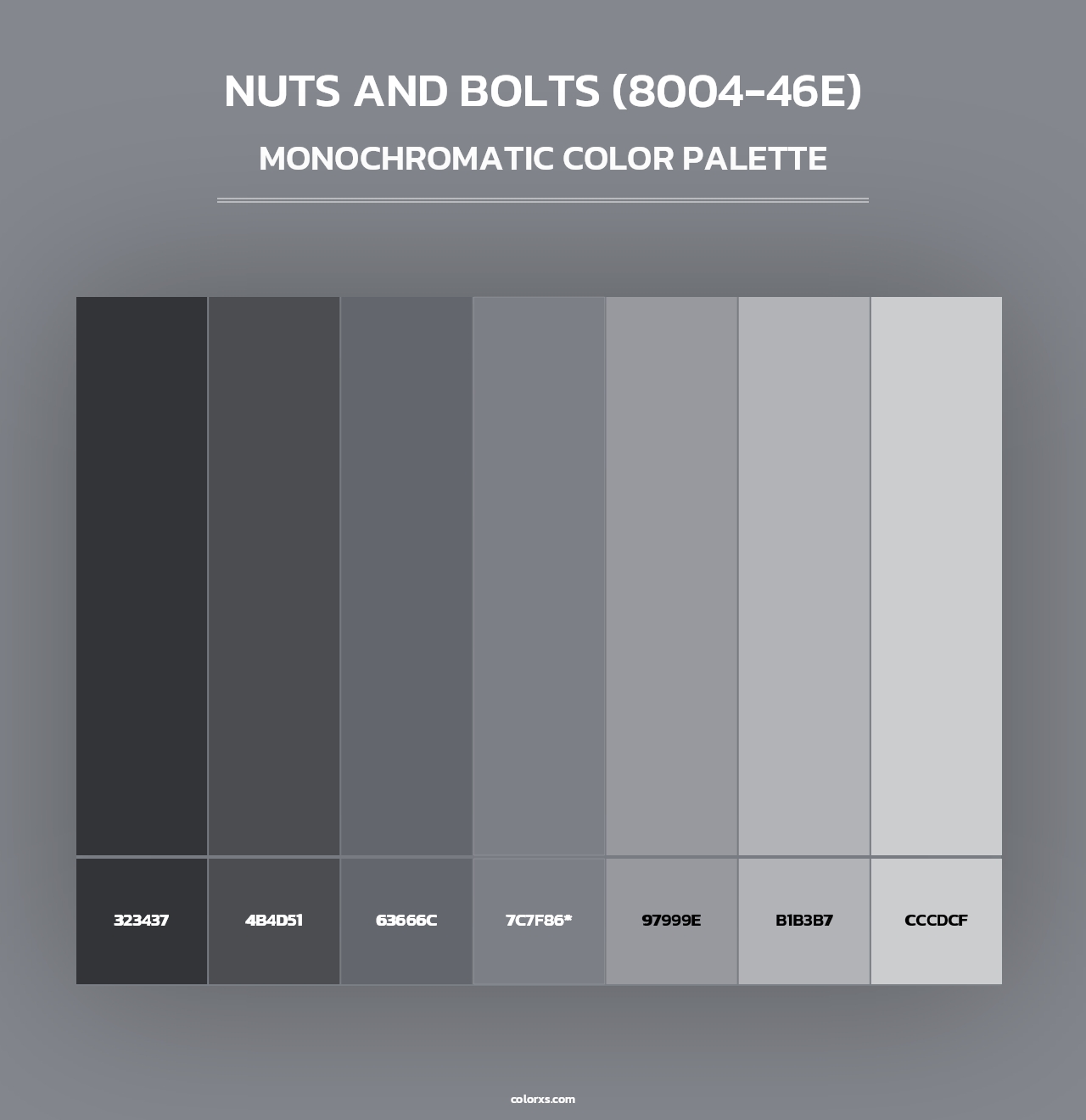 Nuts and Bolts (8004-46E) - Monochromatic Color Palette