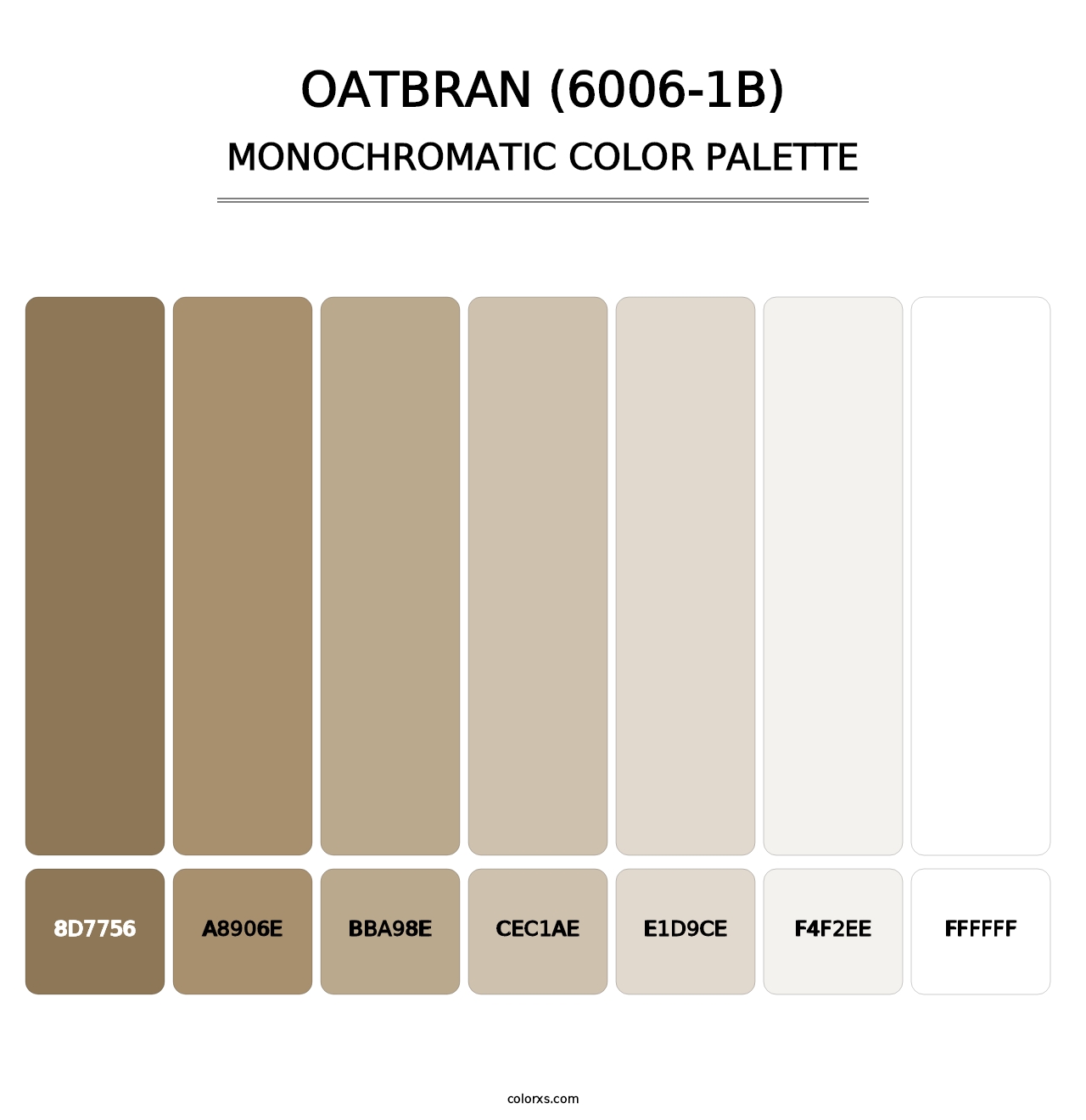 Oatbran (6006-1B) - Monochromatic Color Palette