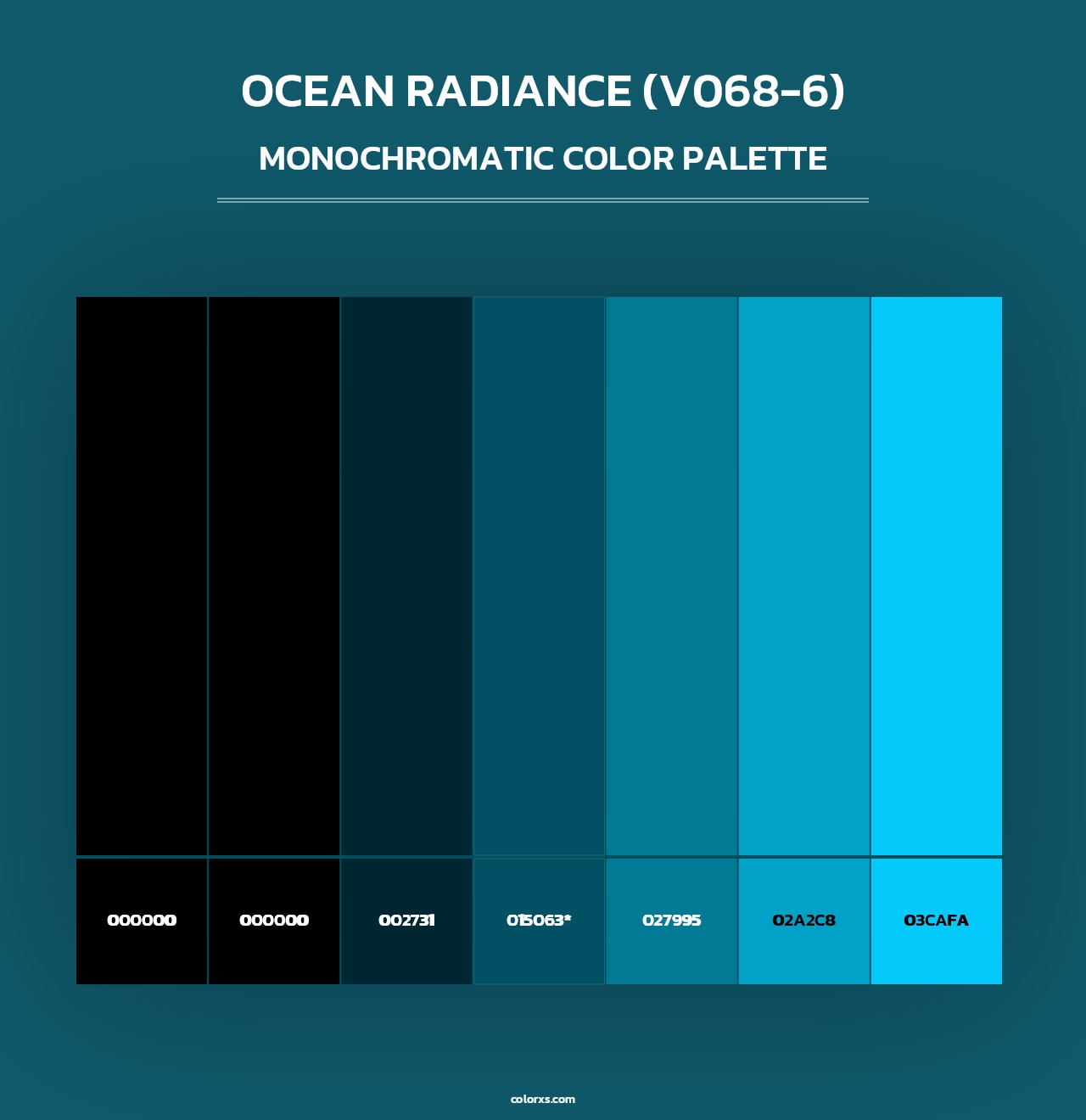 Ocean Radiance (V068-6) - Monochromatic Color Palette