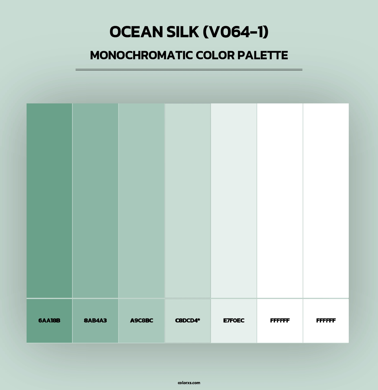 Ocean Silk (V064-1) - Monochromatic Color Palette