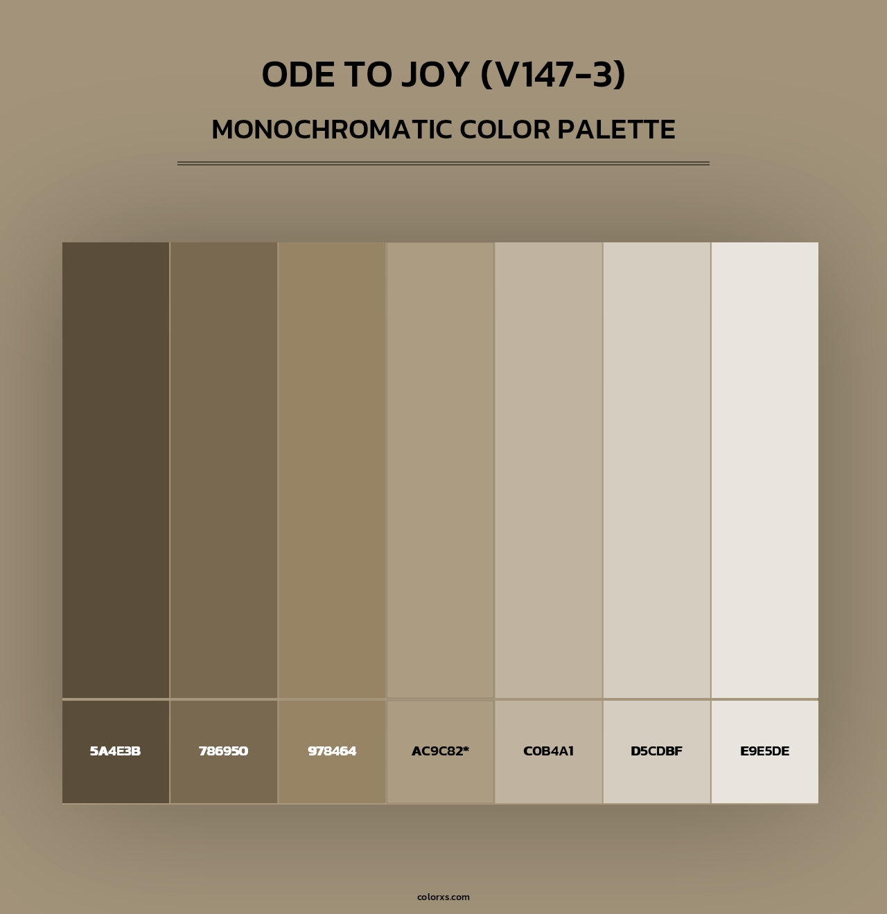 Ode to Joy (V147-3) - Monochromatic Color Palette