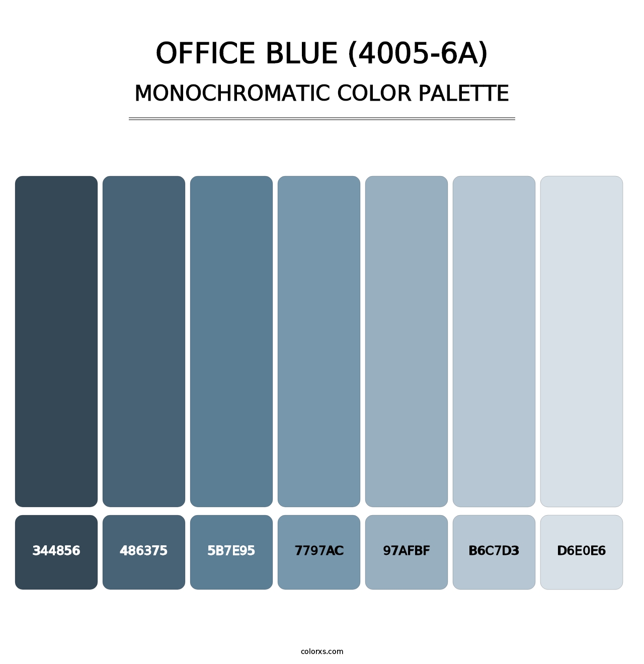 Office Blue (4005-6A) - Monochromatic Color Palette