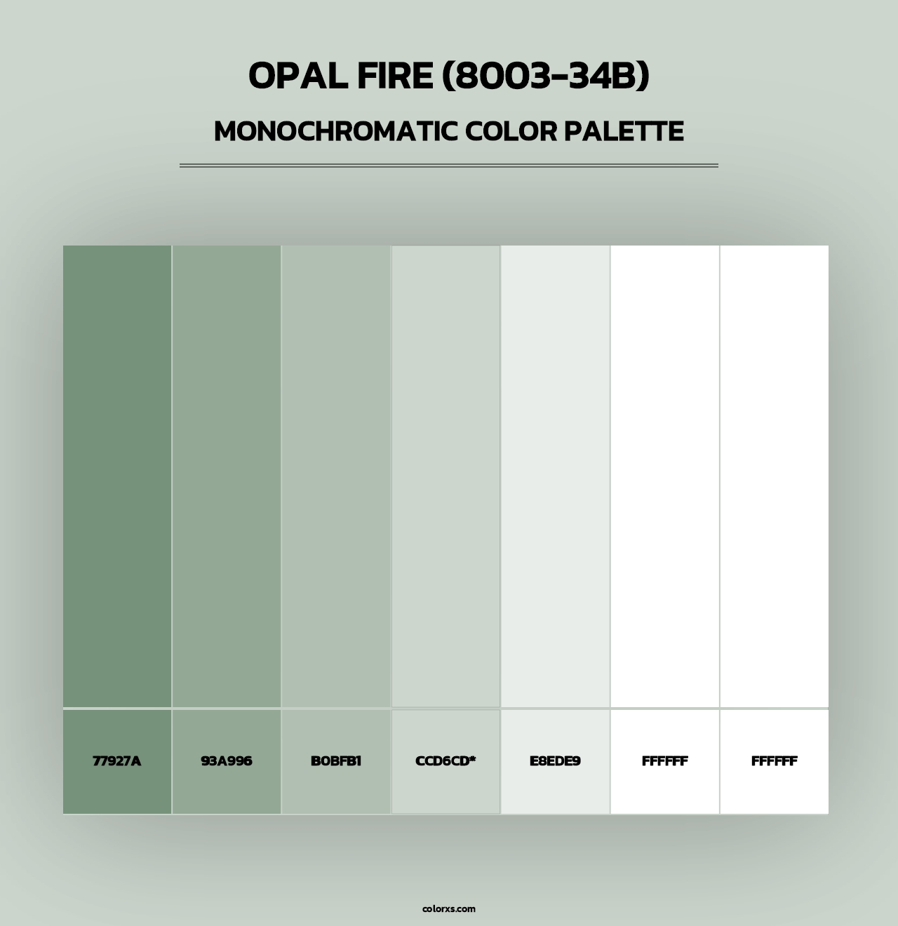 Opal Fire (8003-34B) - Monochromatic Color Palette