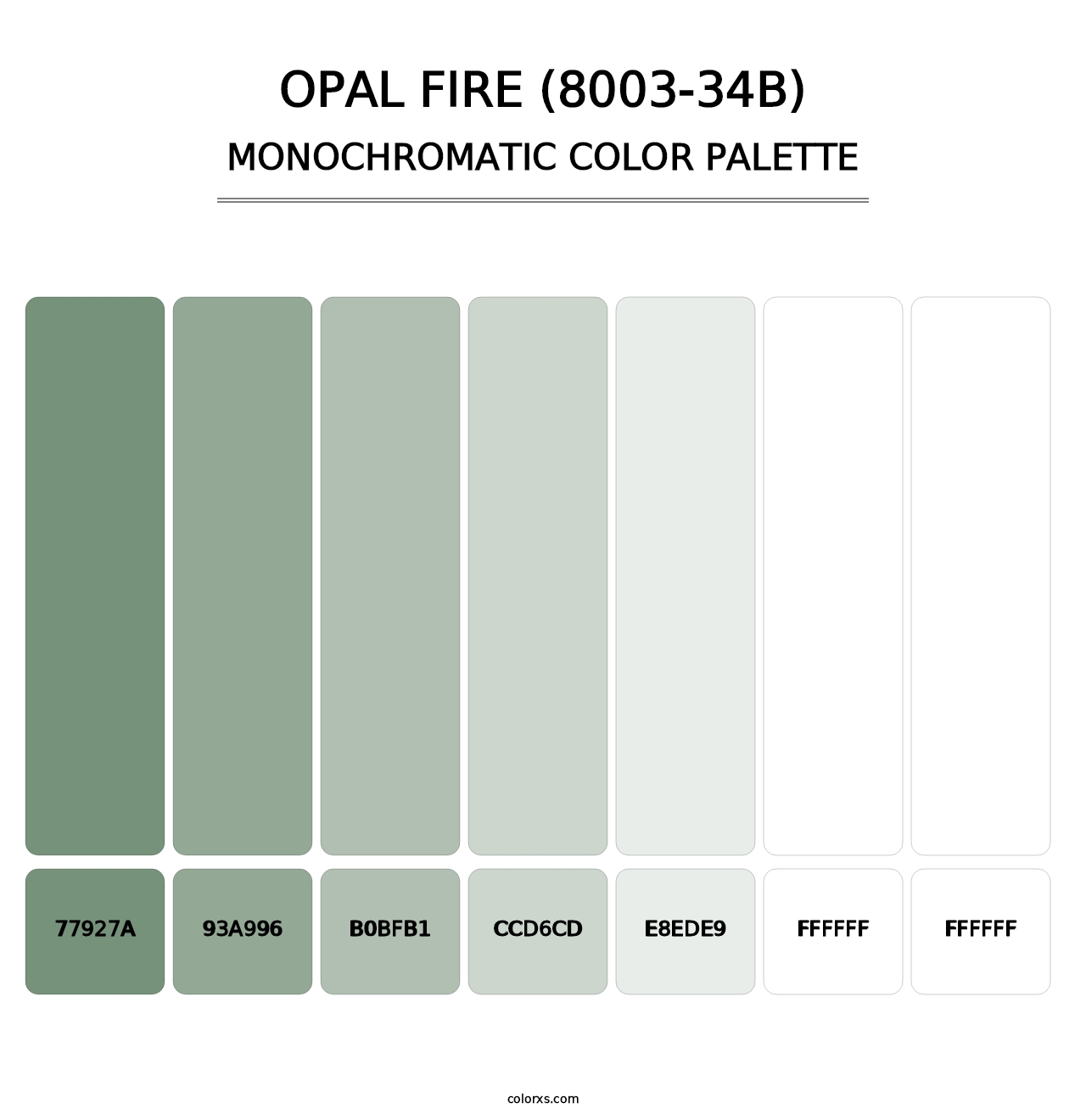 Opal Fire (8003-34B) - Monochromatic Color Palette
