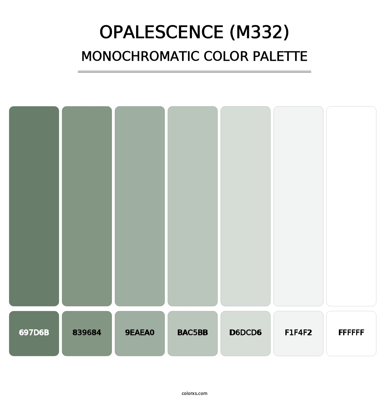 Opalescence (M332) - Monochromatic Color Palette