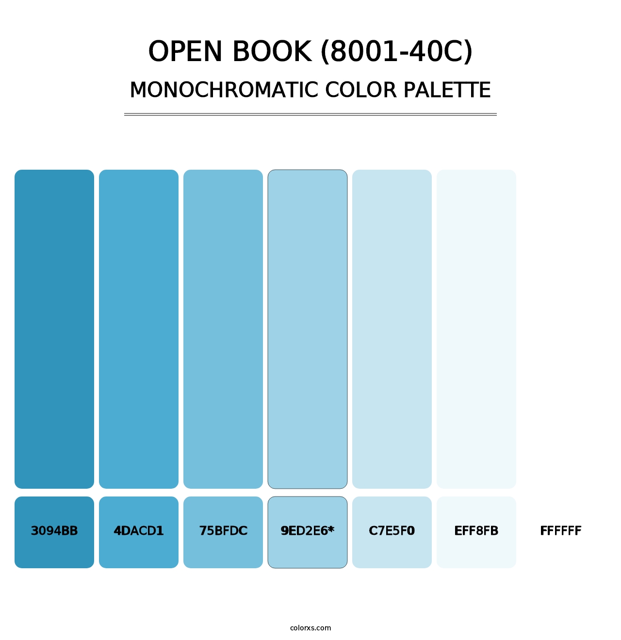 Open Book (8001-40C) - Monochromatic Color Palette