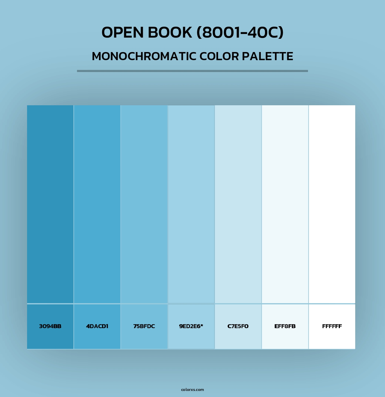 Open Book (8001-40C) - Monochromatic Color Palette