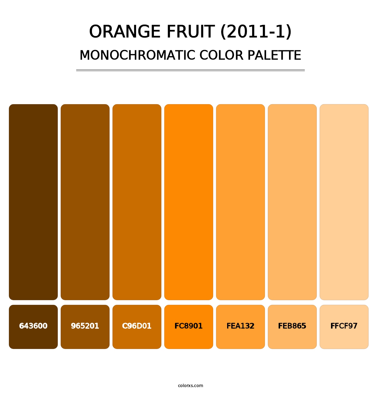 Orange Fruit (2011-1) - Monochromatic Color Palette