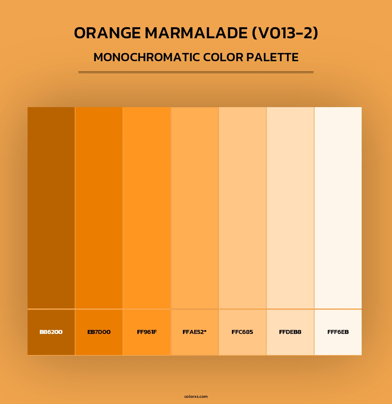 Orange Marmalade (V013-2) - Monochromatic Color Palette