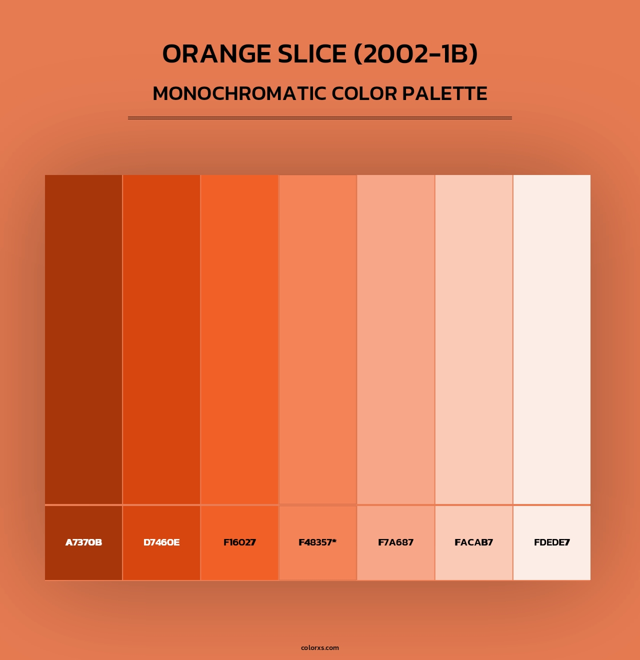 Orange Slice (2002-1B) - Monochromatic Color Palette