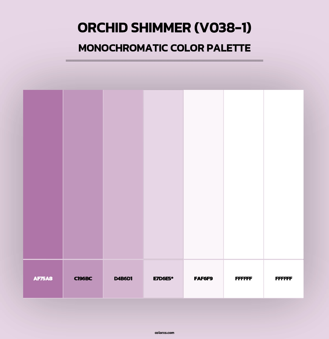 Orchid Shimmer (V038-1) - Monochromatic Color Palette