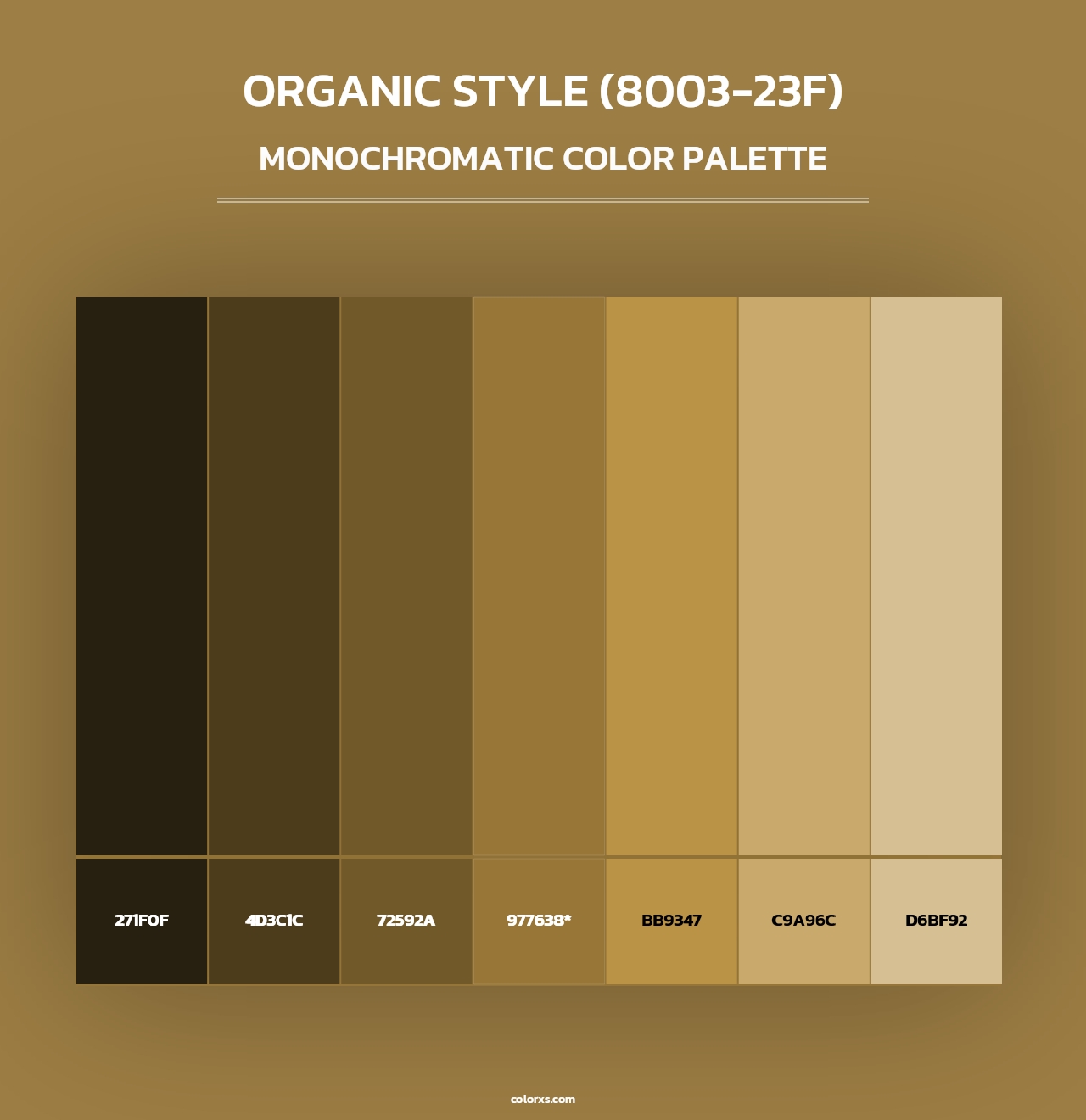 Organic Style (8003-23F) - Monochromatic Color Palette