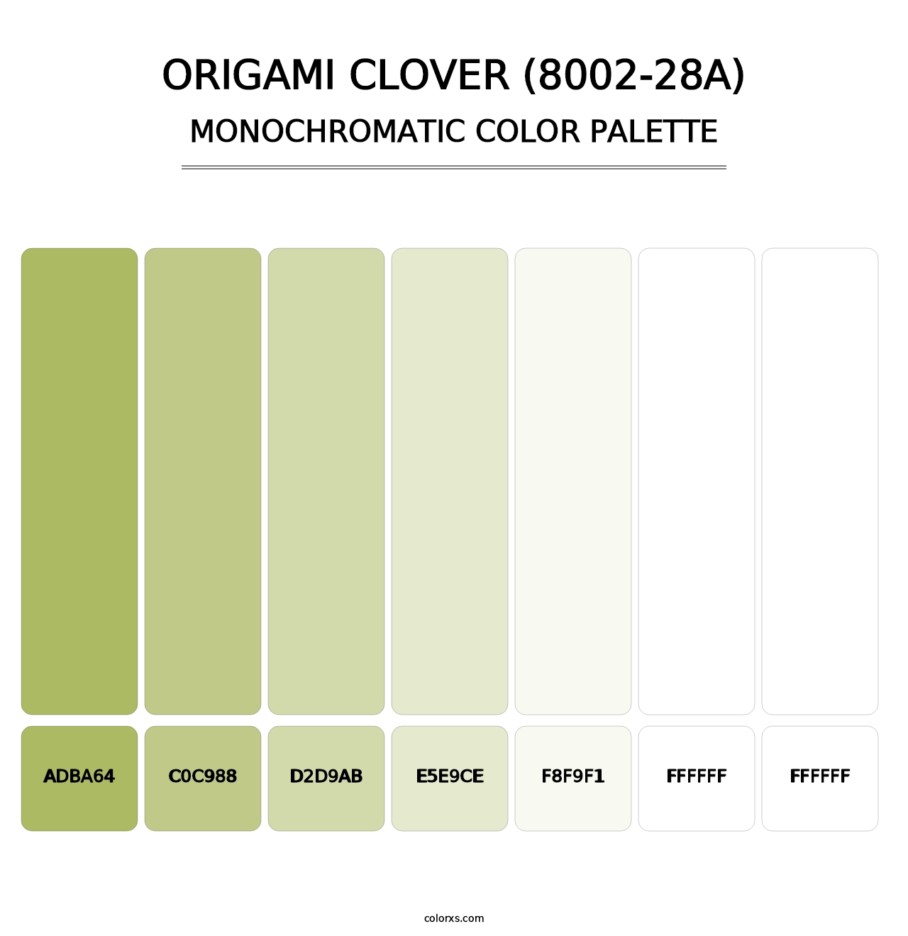 Origami Clover (8002-28A) - Monochromatic Color Palette