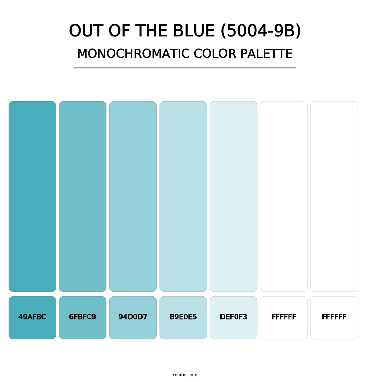 Out of the Blue (5004-9B) - Monochromatic Color Palette