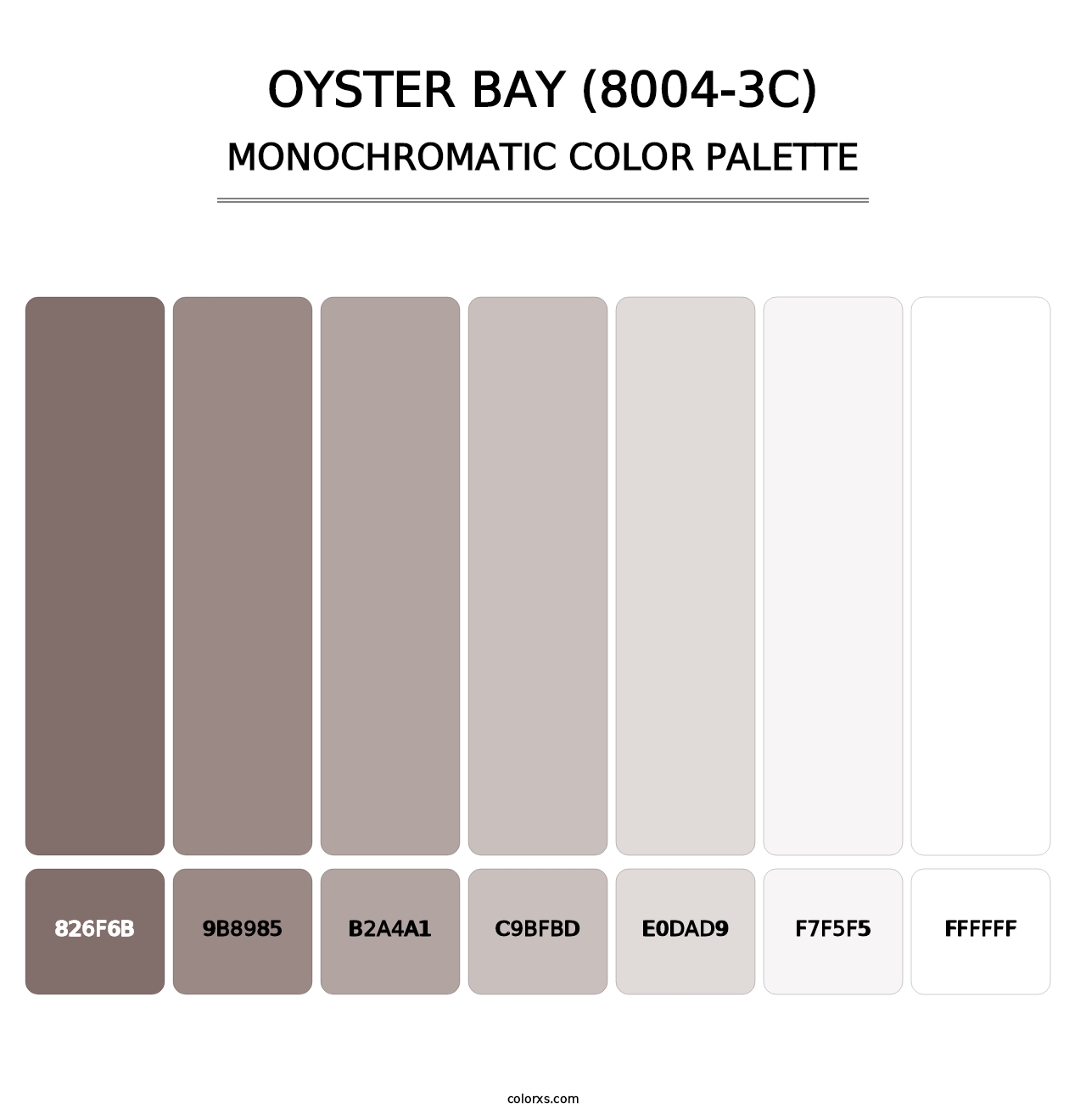 Oyster Bay (8004-3C) - Monochromatic Color Palette