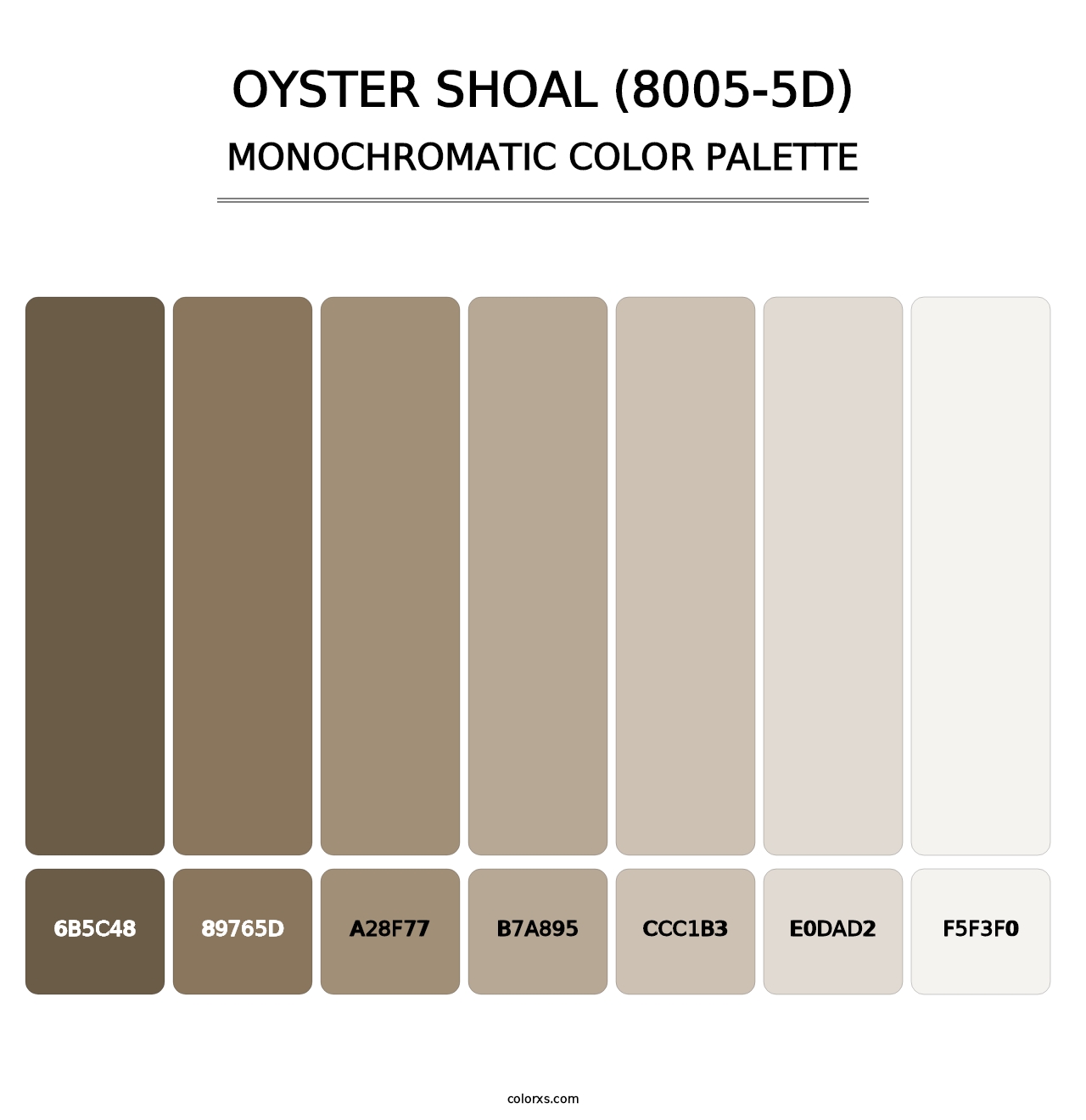 Oyster Shoal (8005-5D) - Monochromatic Color Palette
