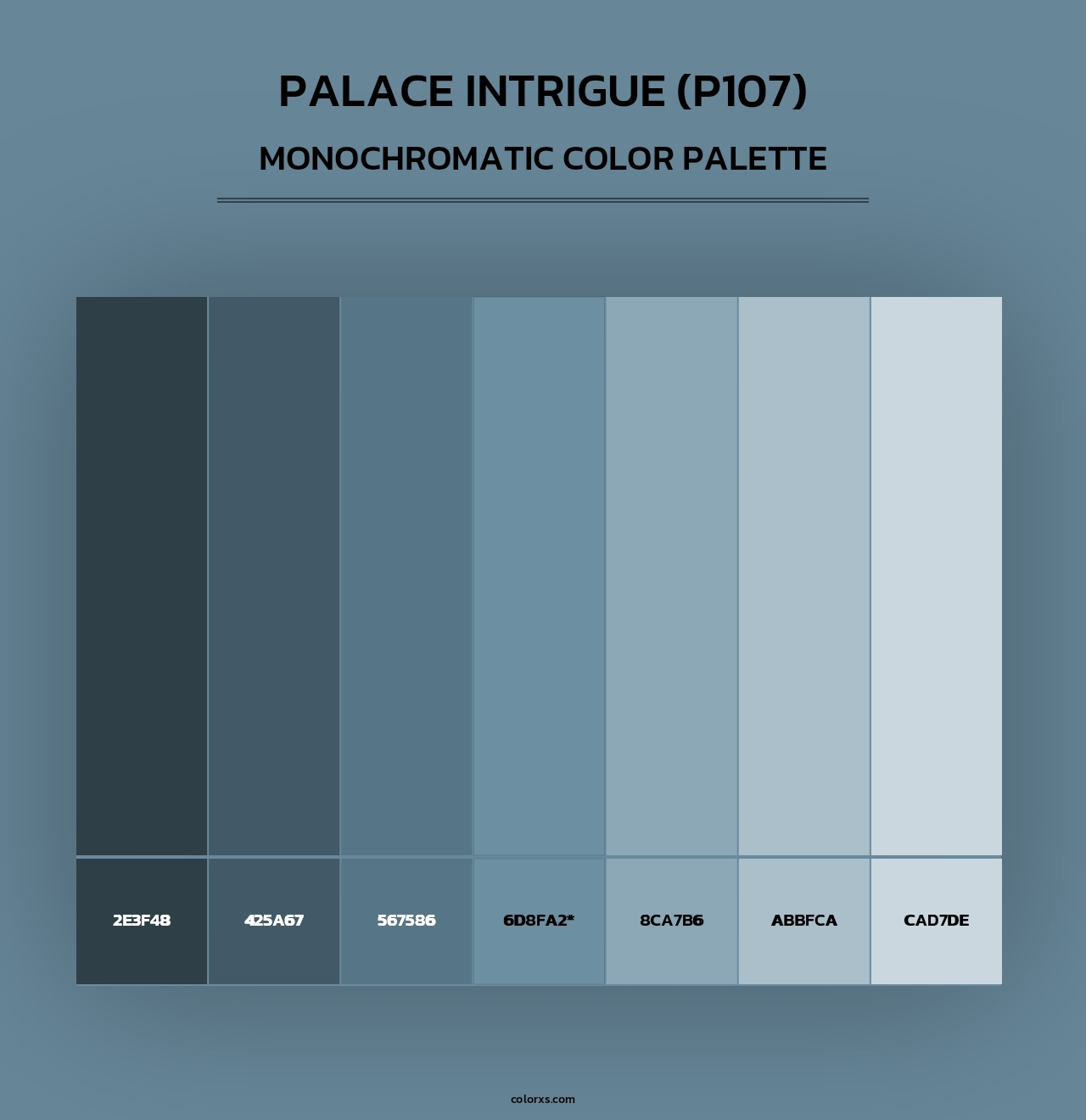 Palace Intrigue (P107) - Monochromatic Color Palette