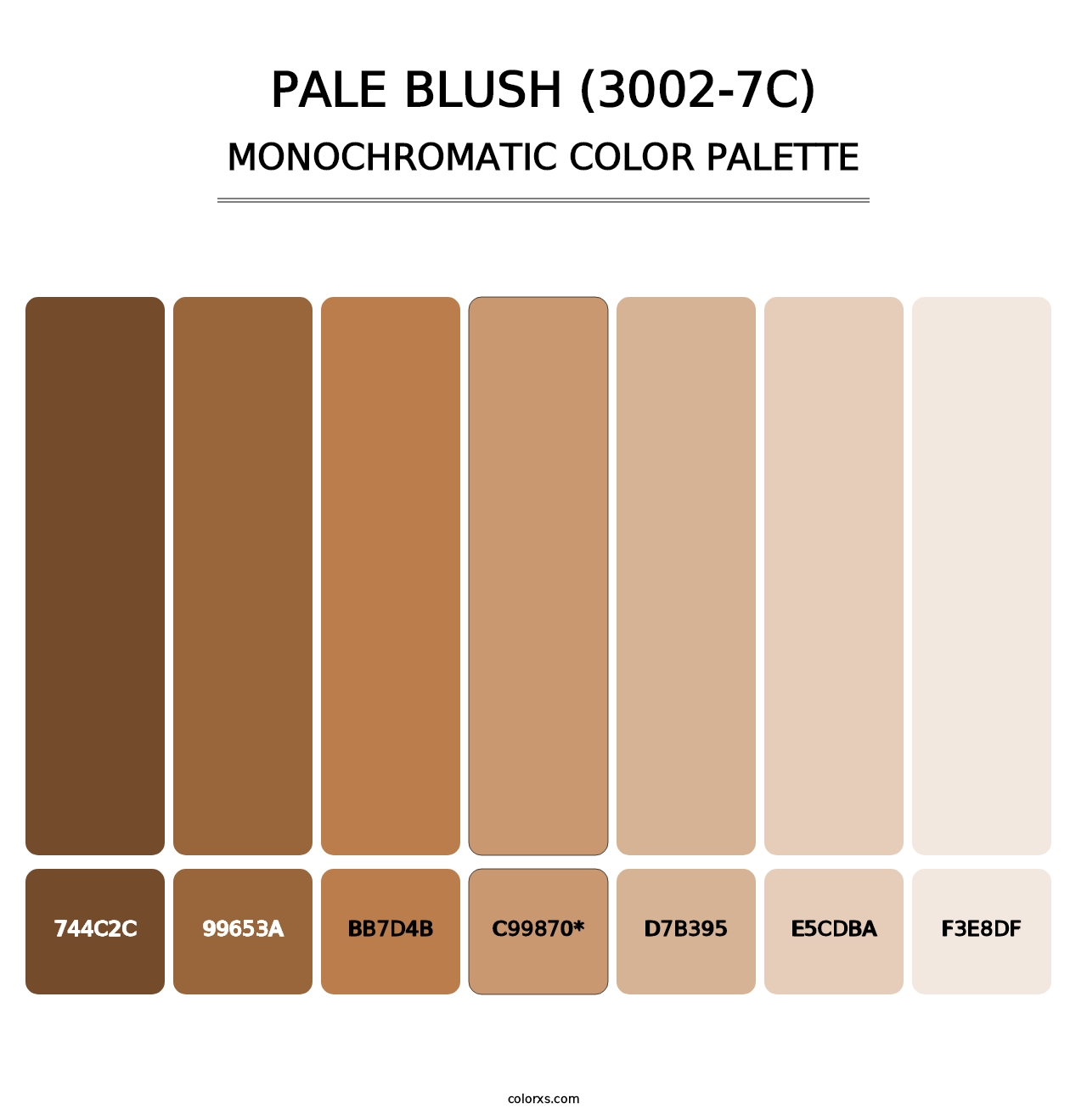 Pale Blush (3002-7C) - Monochromatic Color Palette