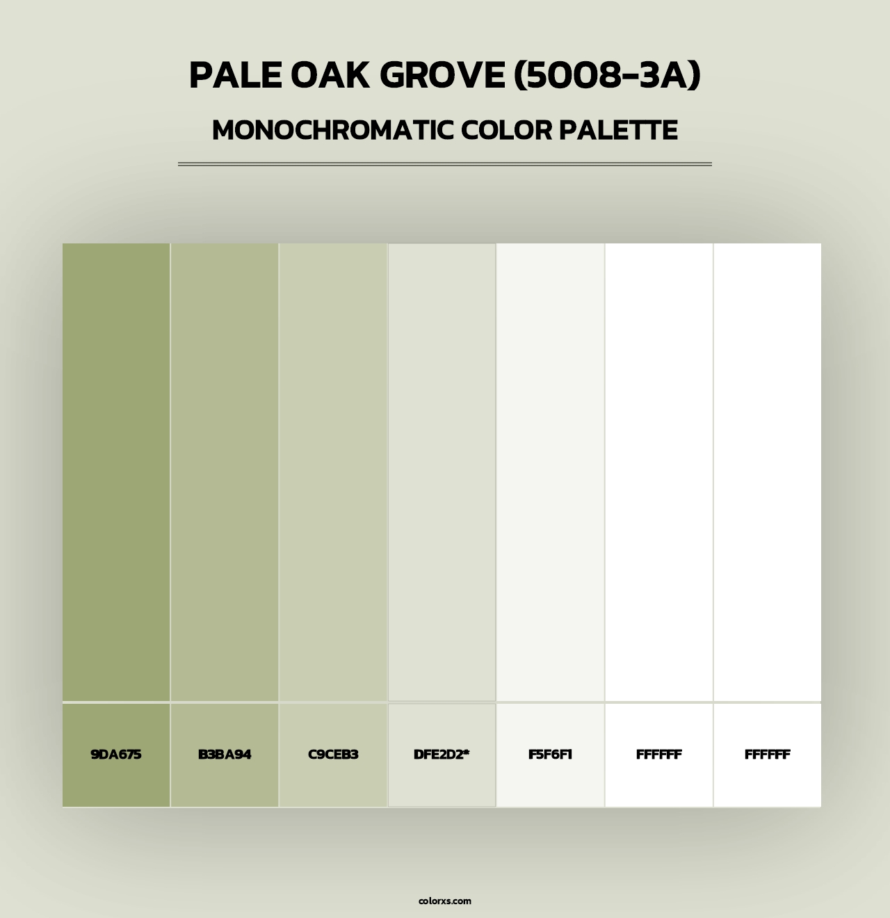 Pale Oak Grove (5008-3A) - Monochromatic Color Palette