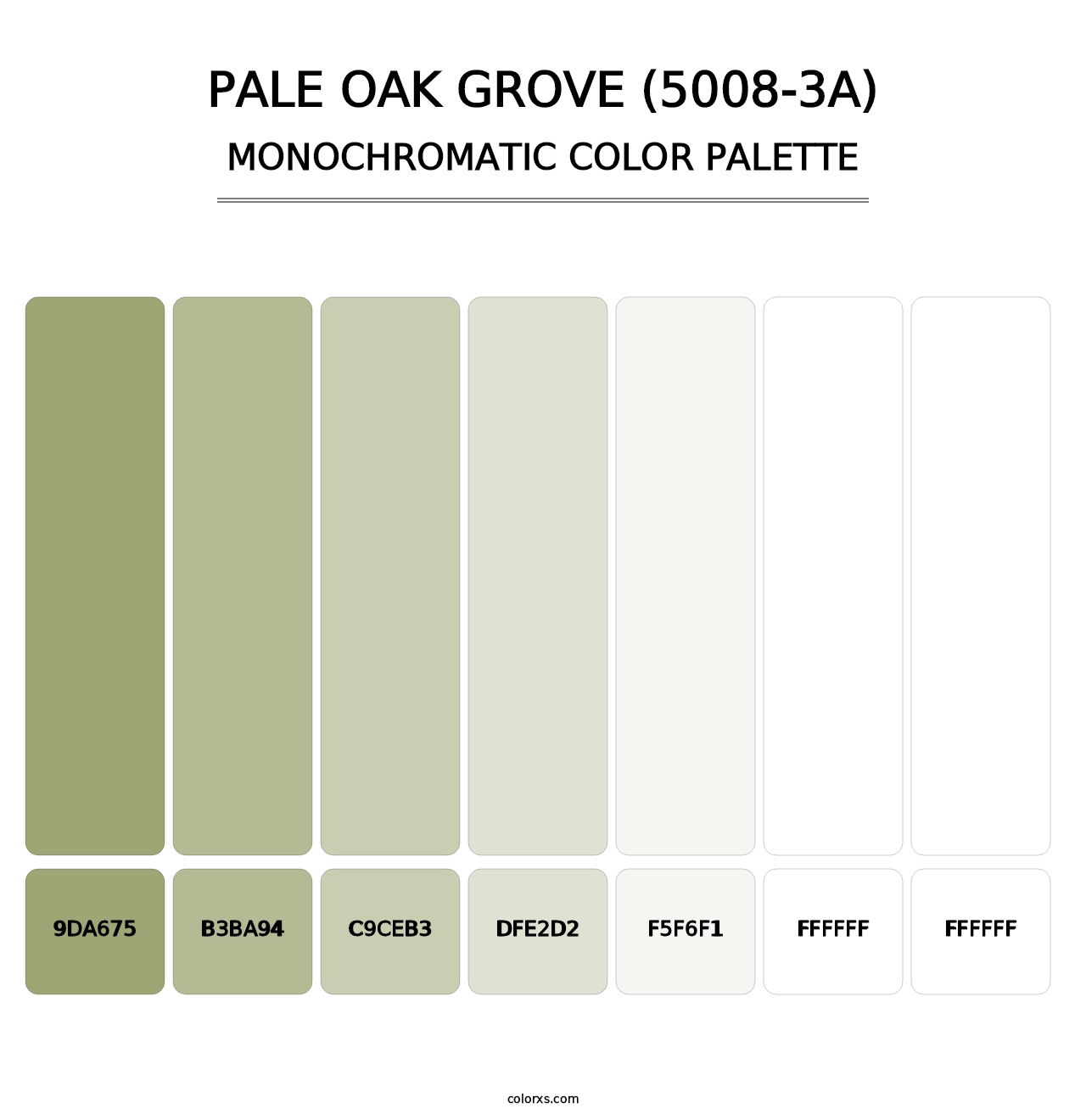 Pale Oak Grove (5008-3A) - Monochromatic Color Palette