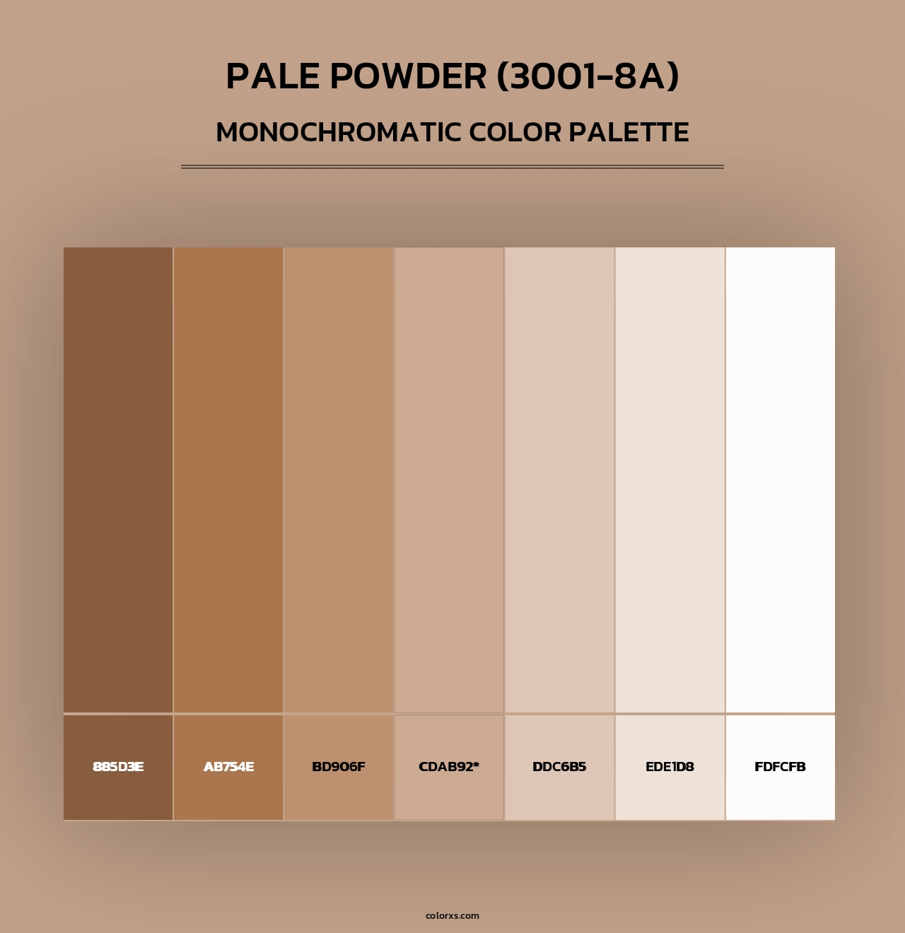 Pale Powder (3001-8A) - Monochromatic Color Palette