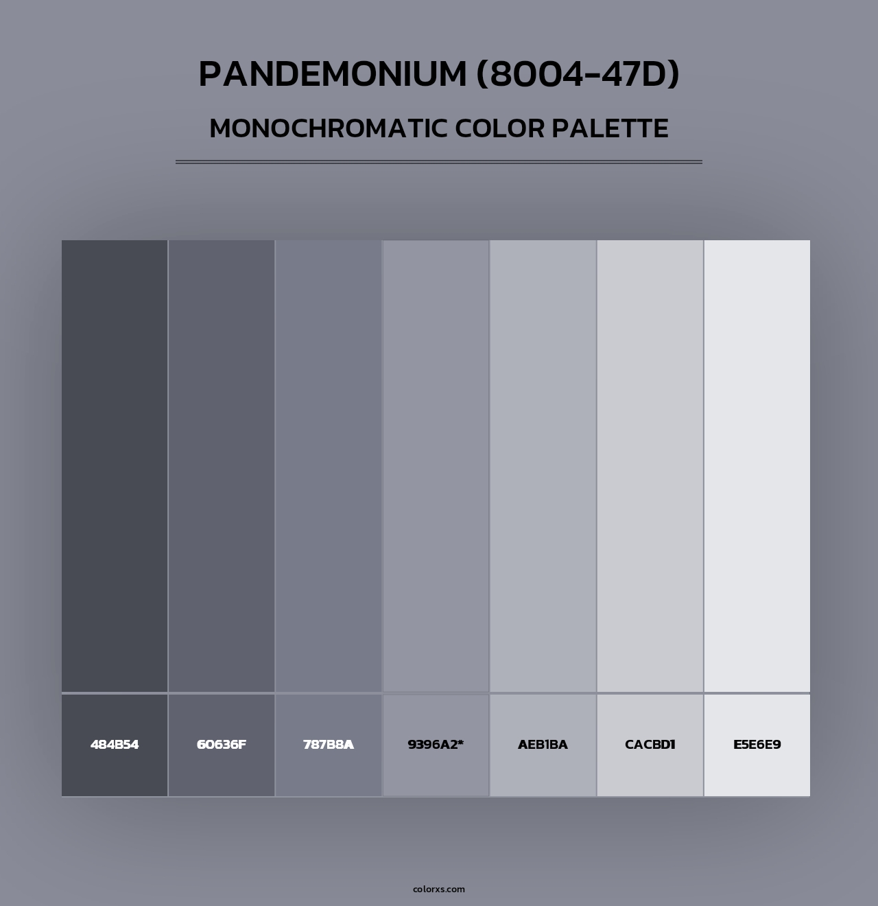 Pandemonium (8004-47D) - Monochromatic Color Palette