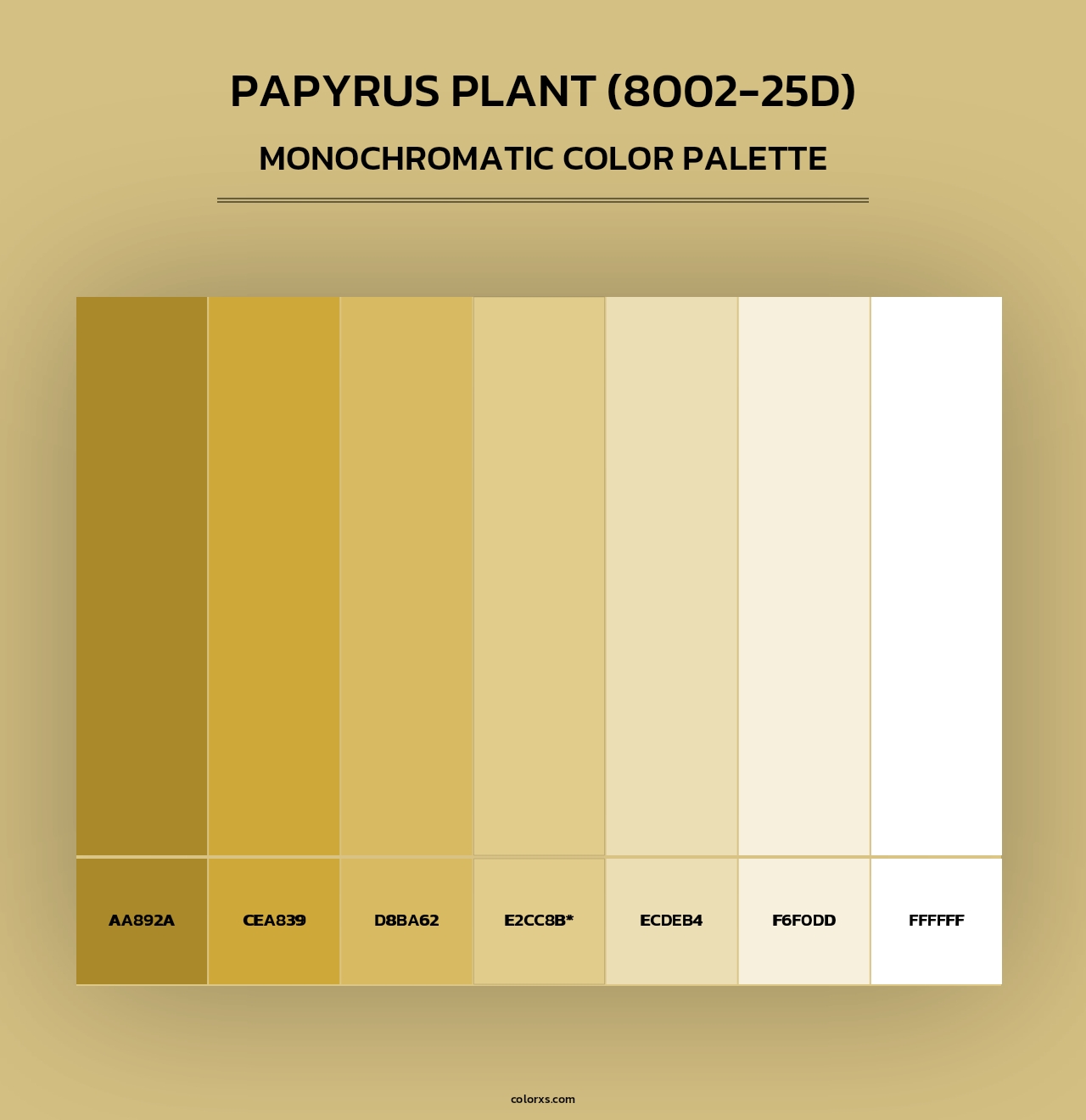 Papyrus Plant (8002-25D) - Monochromatic Color Palette