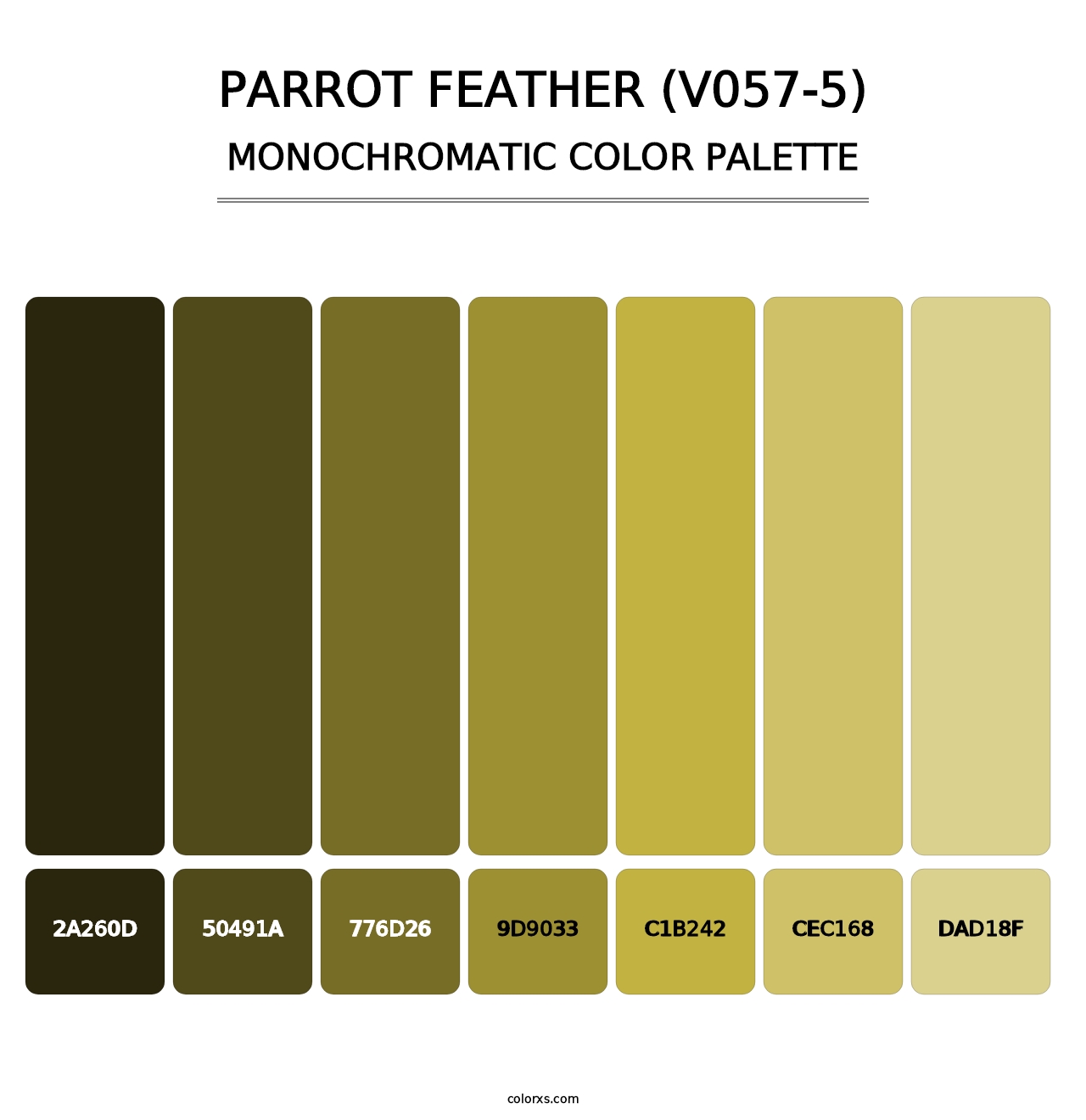 Parrot Feather (V057-5) - Monochromatic Color Palette