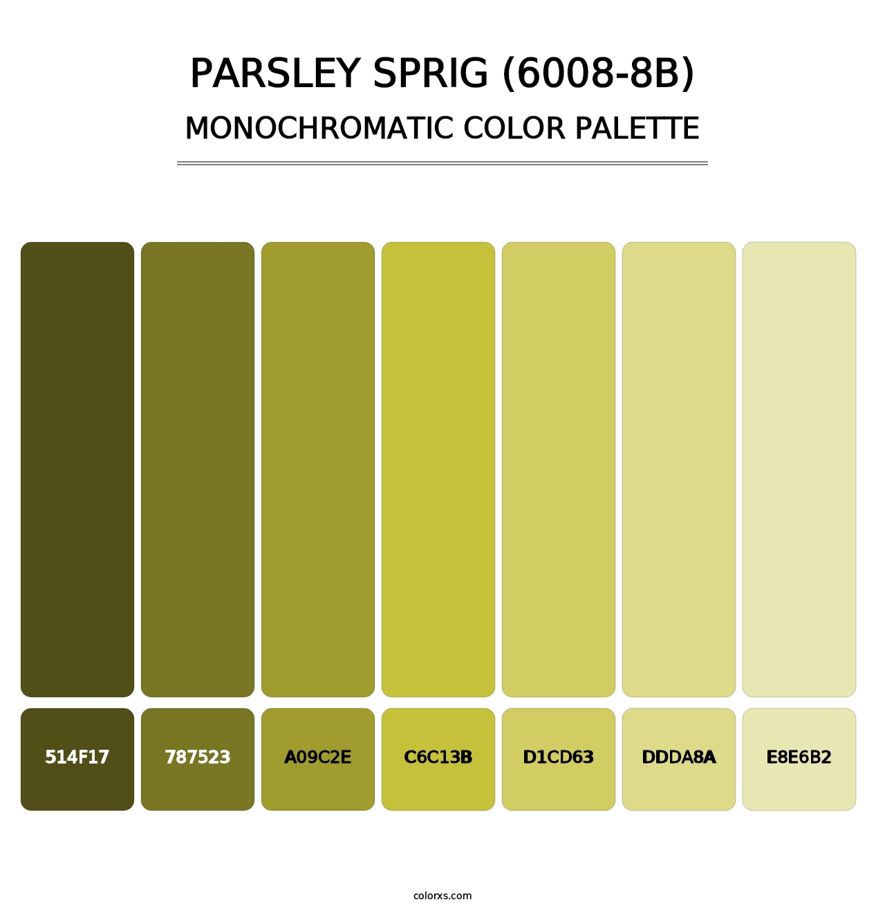 Parsley Sprig (6008-8B) - Monochromatic Color Palette