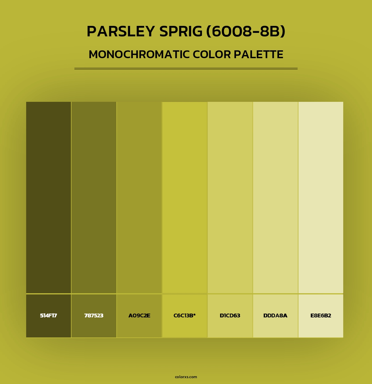Parsley Sprig (6008-8B) - Monochromatic Color Palette