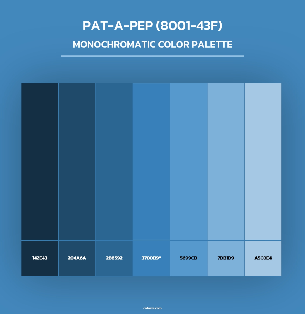 Pat-a-Pep (8001-43F) - Monochromatic Color Palette