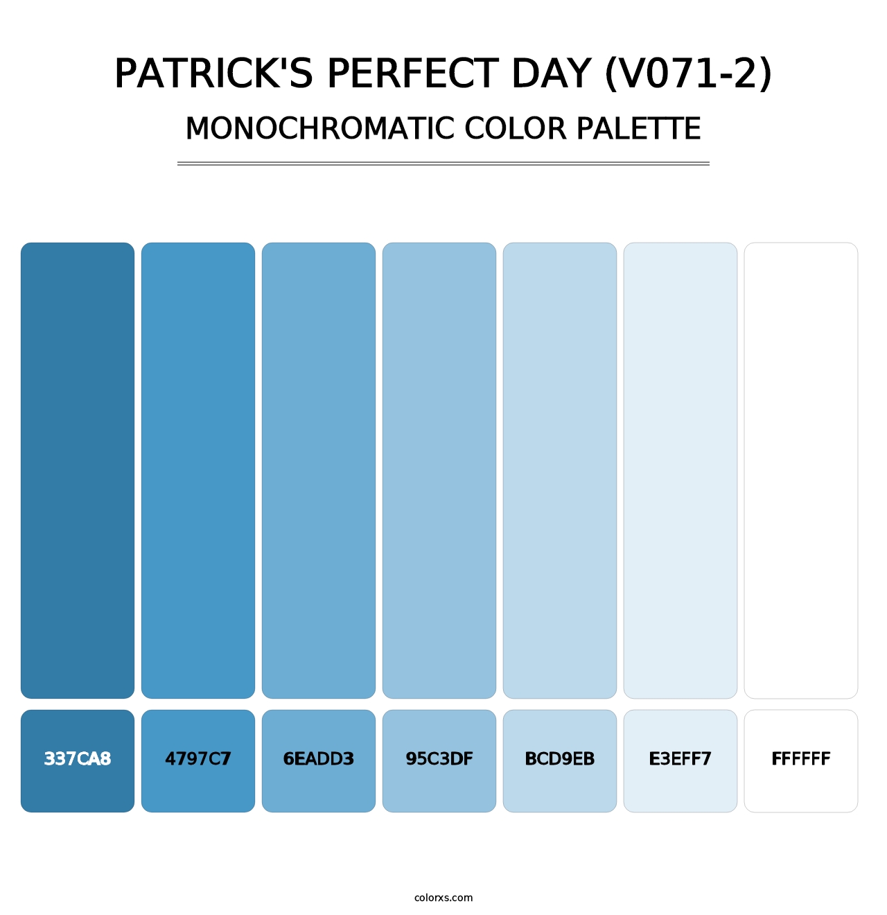 Patrick's Perfect Day (V071-2) - Monochromatic Color Palette