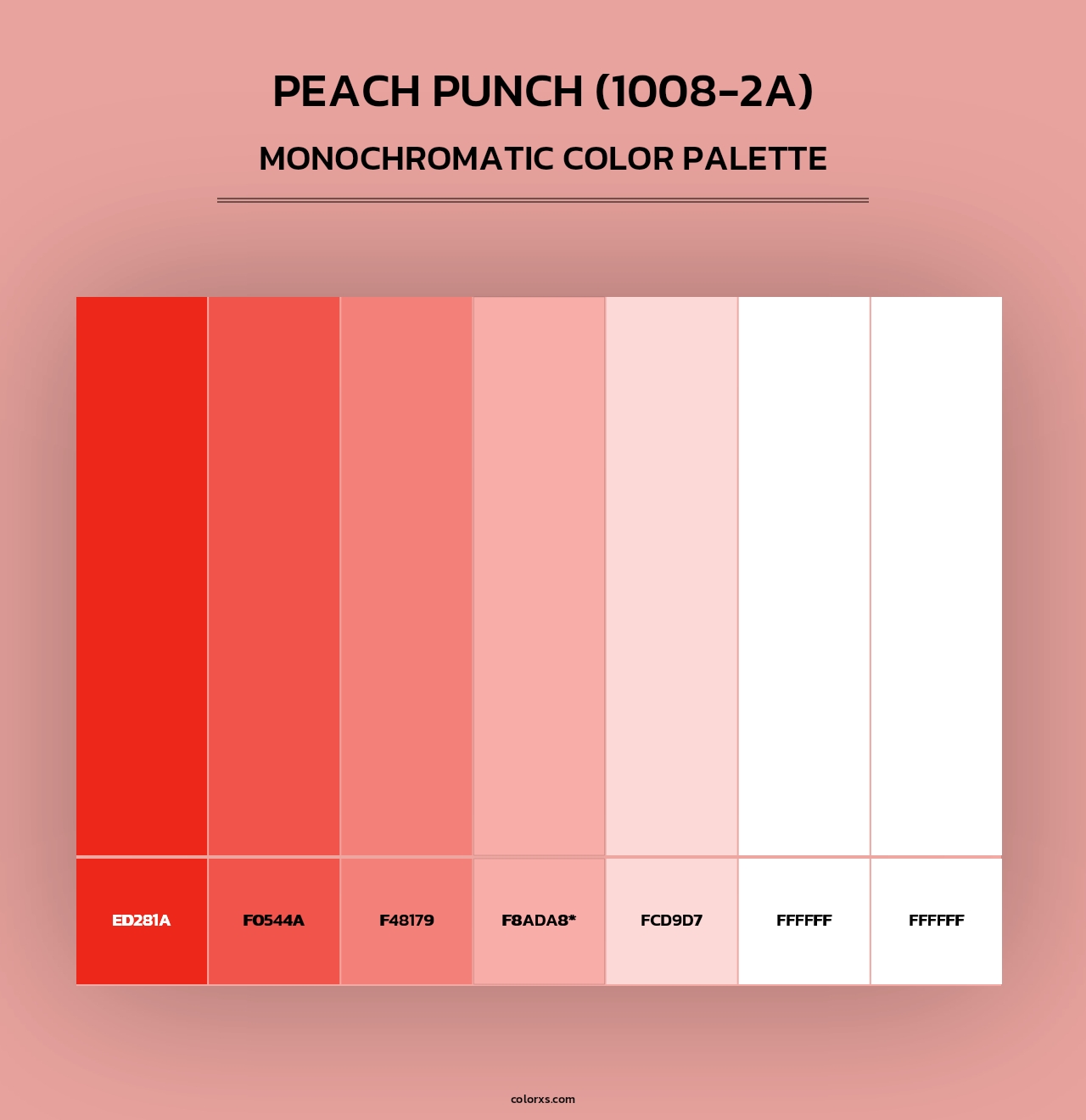Peach Punch (1008-2A) - Monochromatic Color Palette