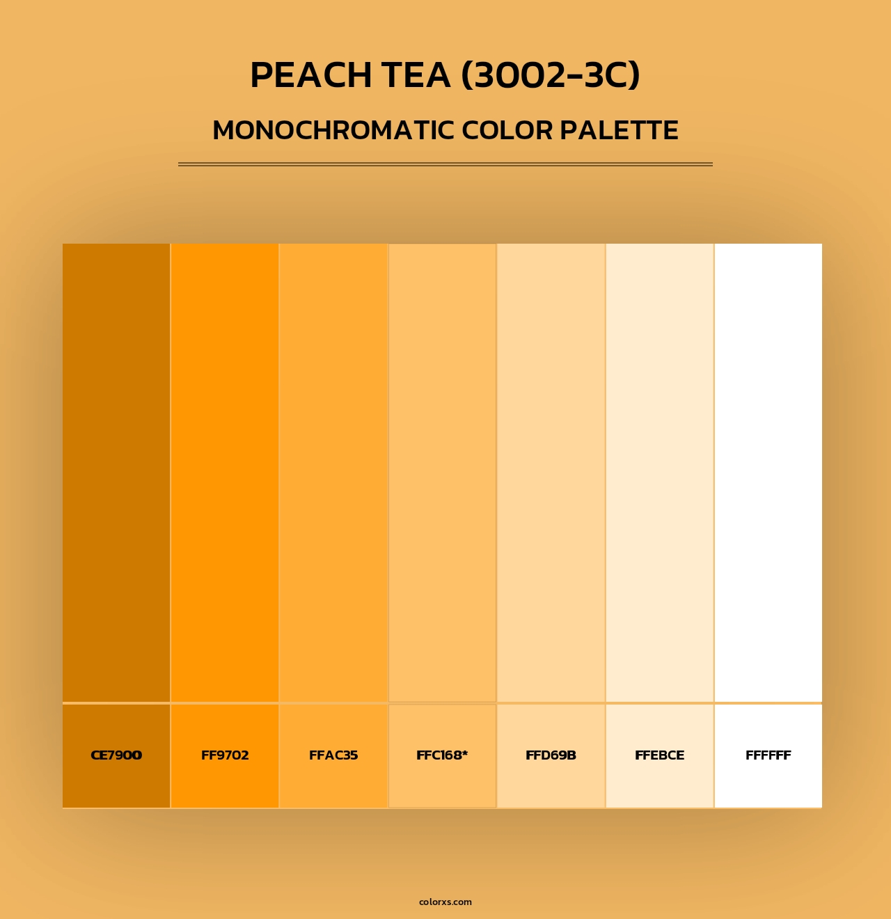 Peach Tea (3002-3C) - Monochromatic Color Palette