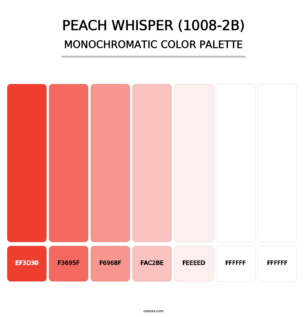 Peach Whisper (1008-2B) - Monochromatic Color Palette