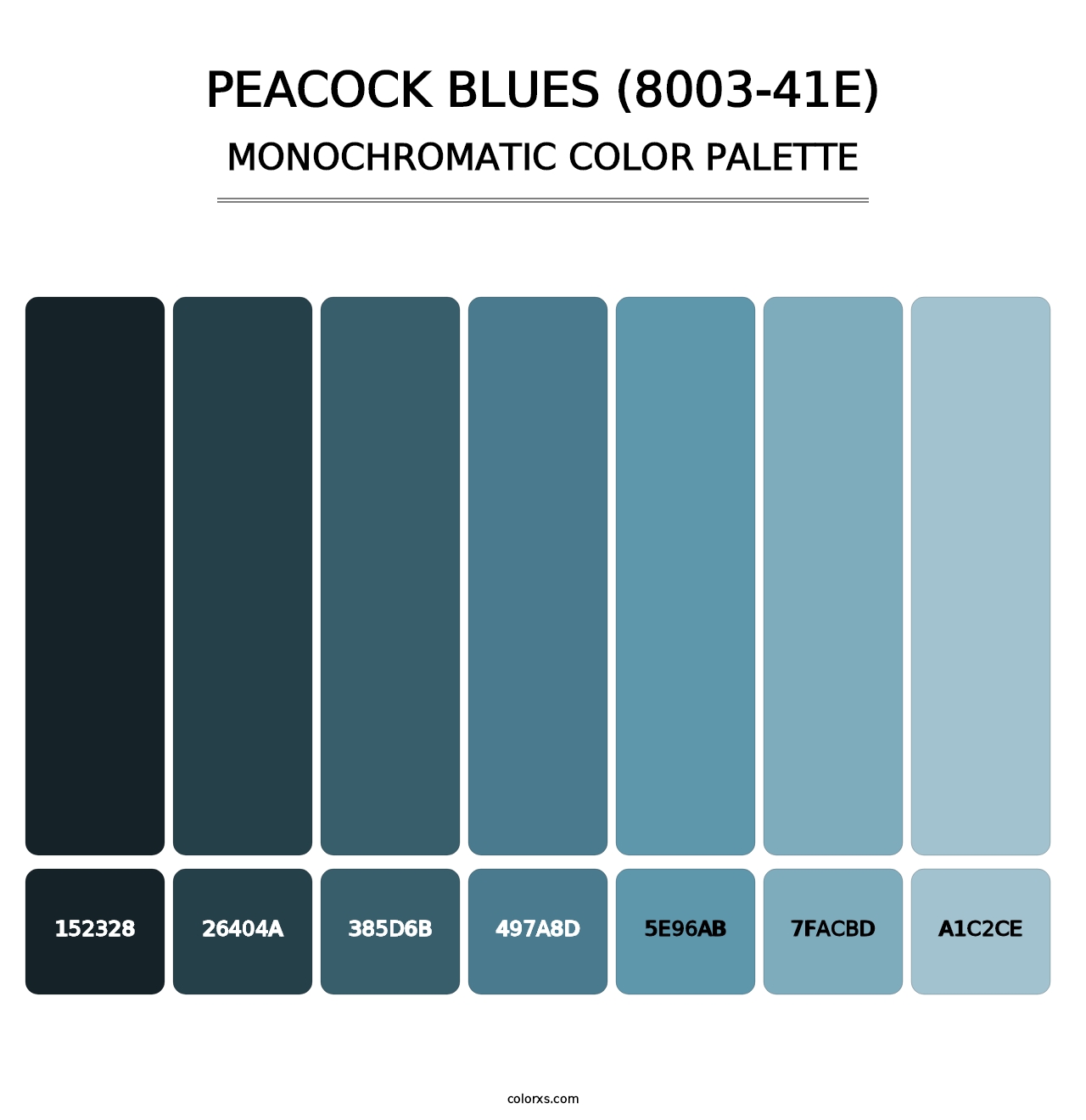Peacock Blues (8003-41E) - Monochromatic Color Palette